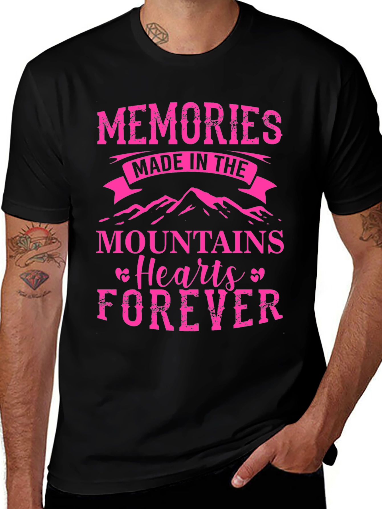 Mountains Hearts Forever Graphic Tee