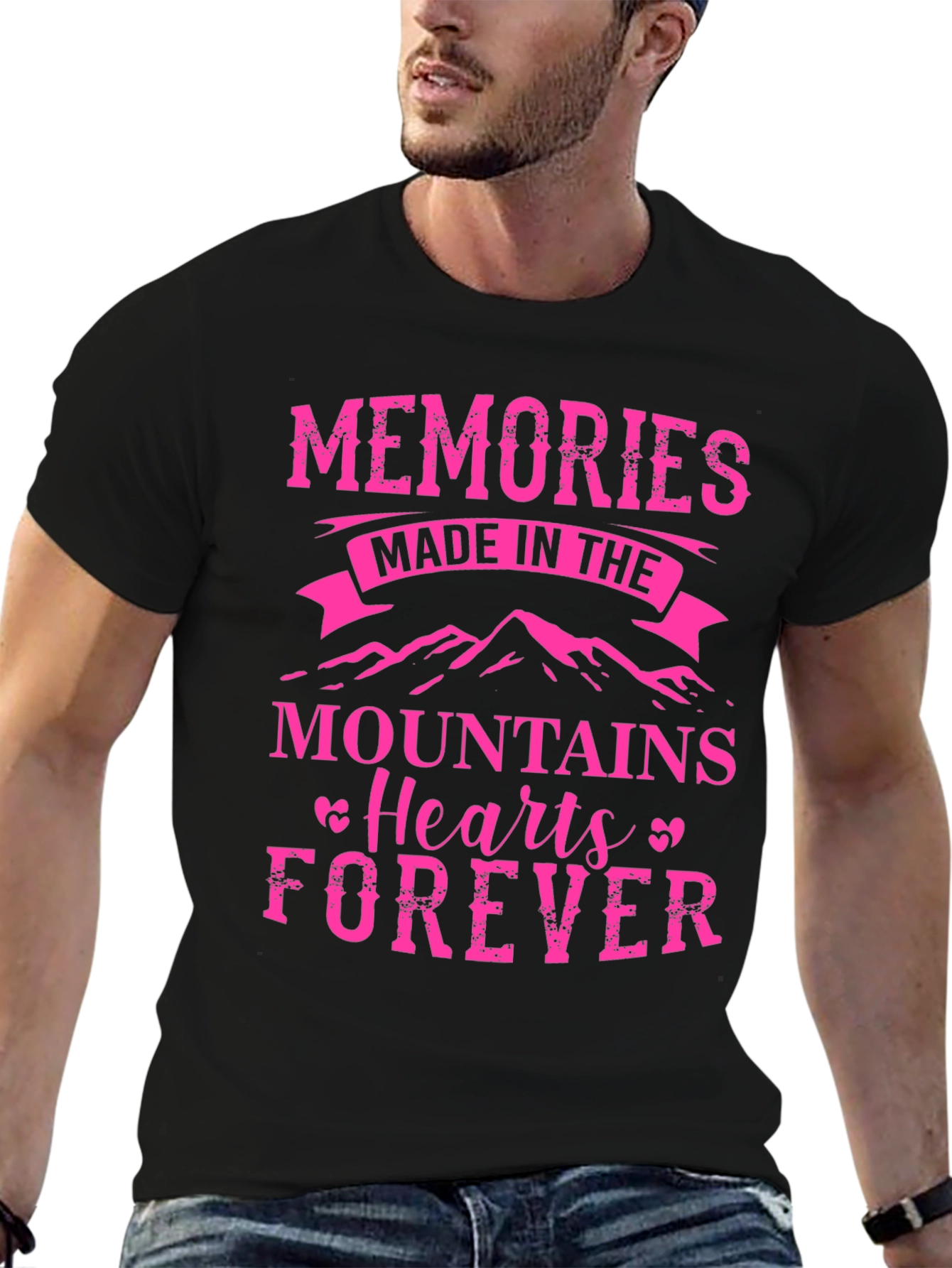 Mountains Hearts Forever Graphic Tee