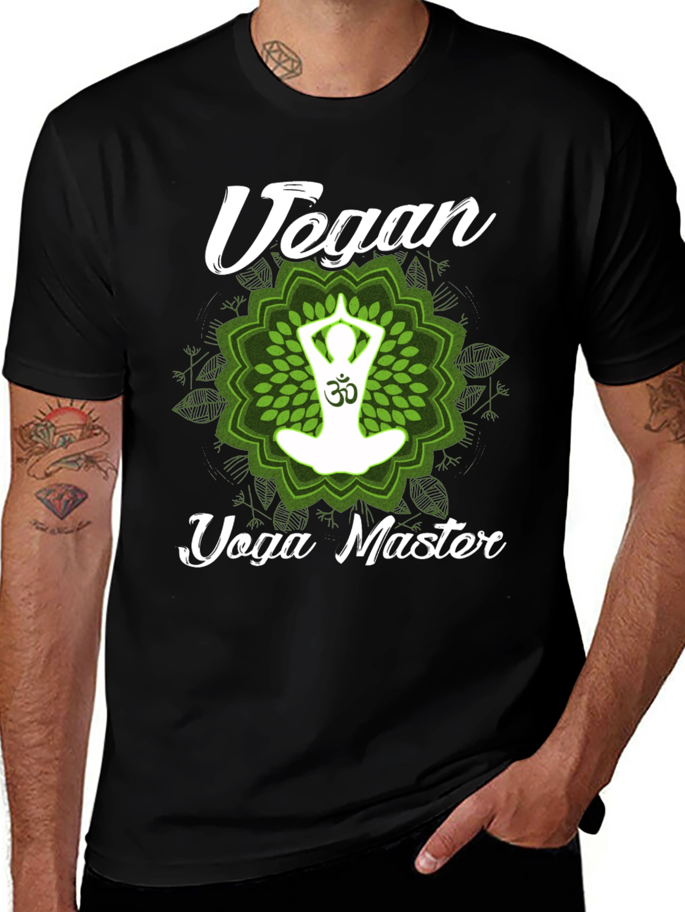 Vegan Yoga Master T-Shirt - Black