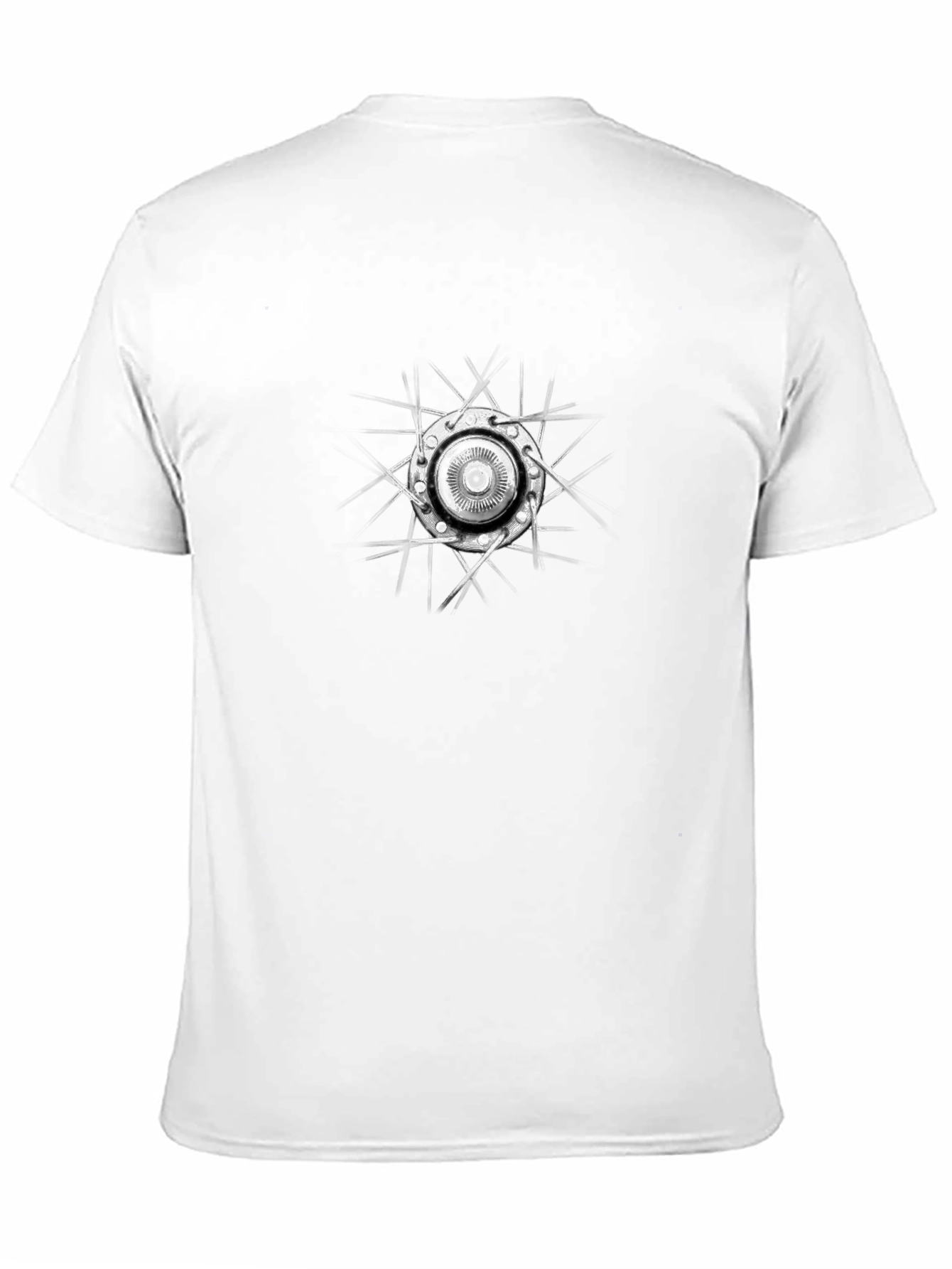 Edgy Abstract Graphic Tee - Black Cotton T-Shirt