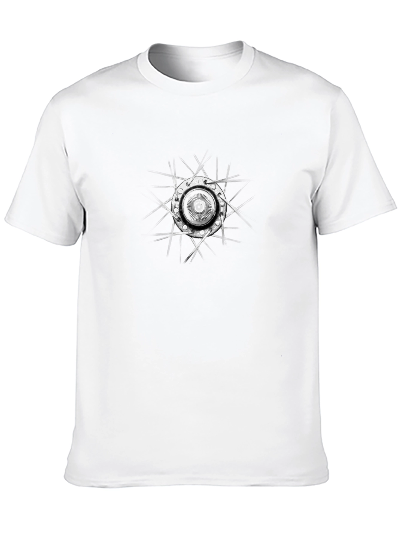 Edgy Abstract Graphic Tee - Black Cotton T-Shirt