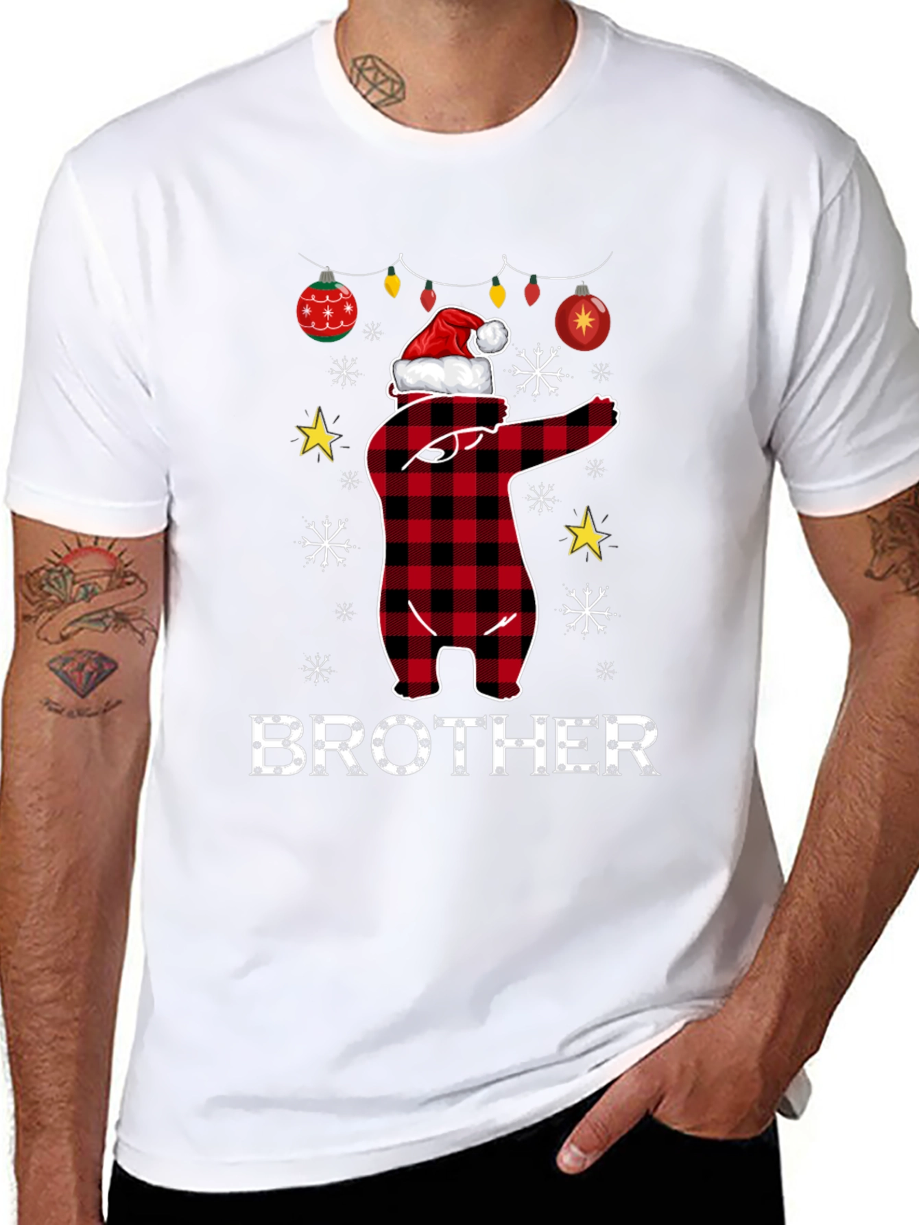 Brother Christmas Bear Dab T-Shirt