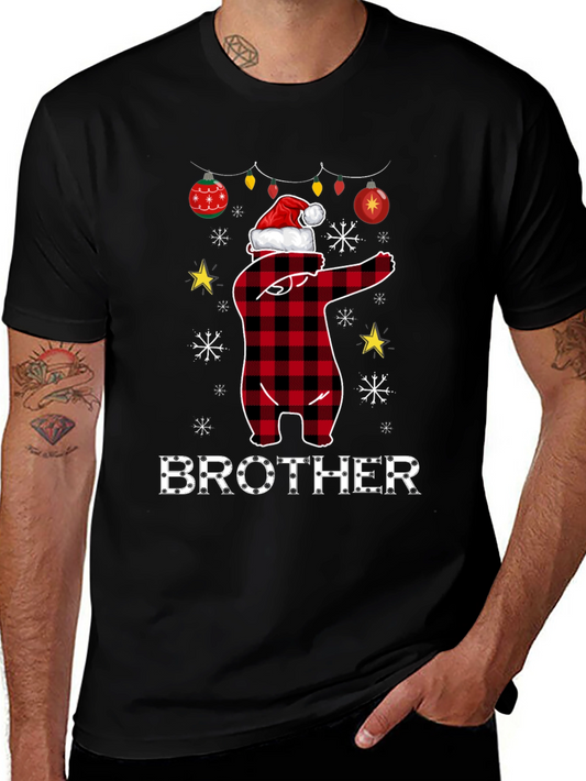 Brother Christmas Bear Dab T-Shirt