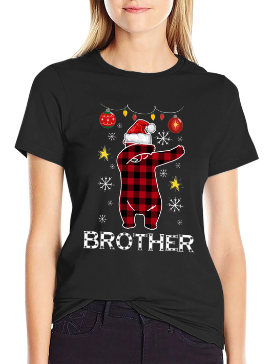 Brother Christmas Bear Dab T-Shirt