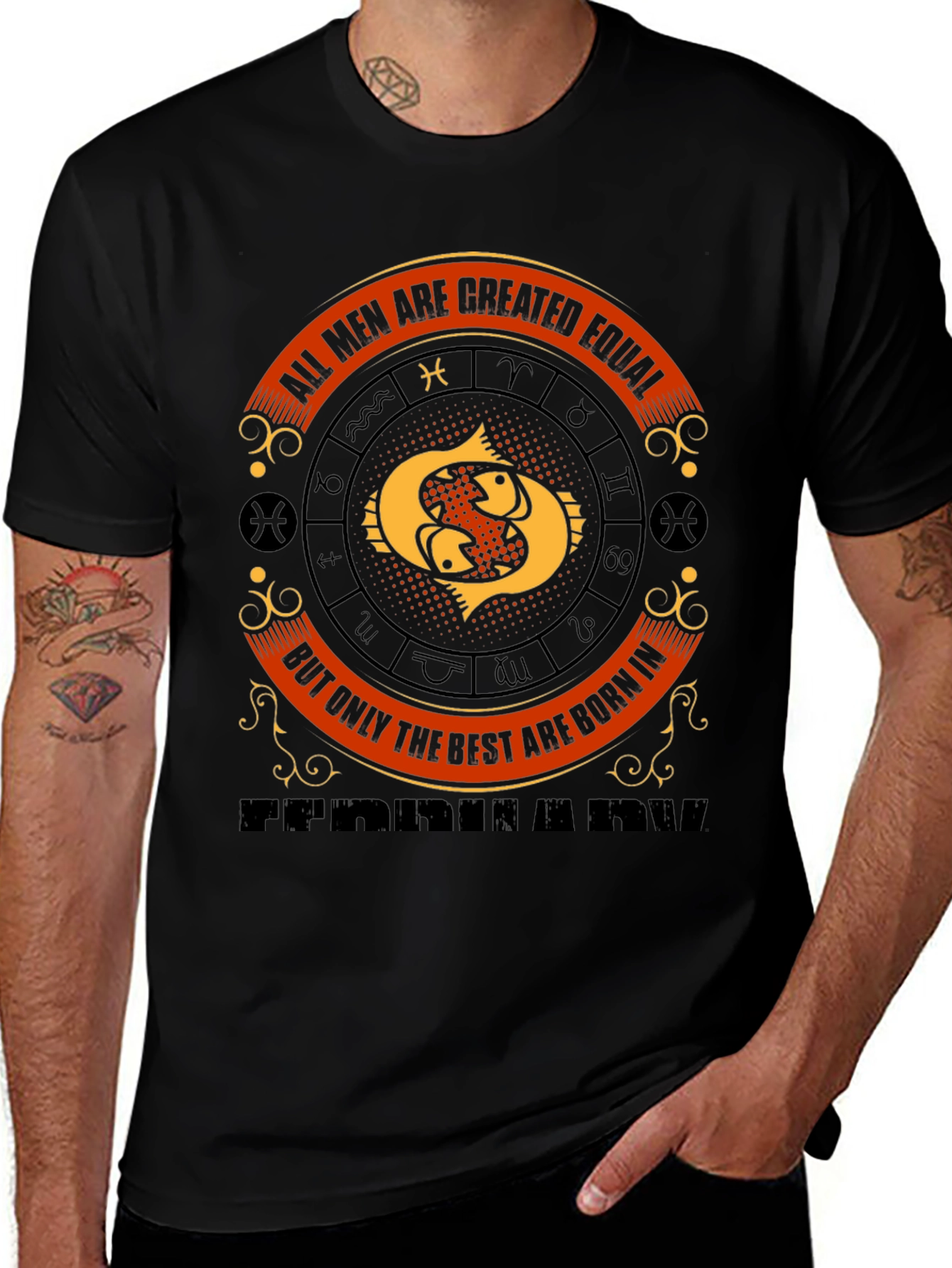 Pisces Zodiac Birthday T-Shirt - Born in February
