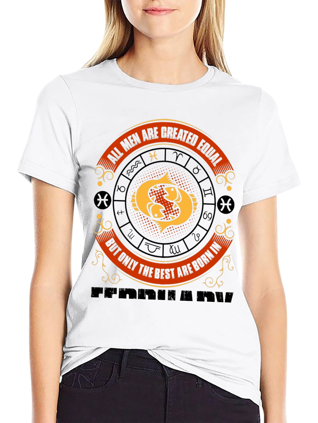 Pisces Zodiac Birthday T-Shirt - Born in February