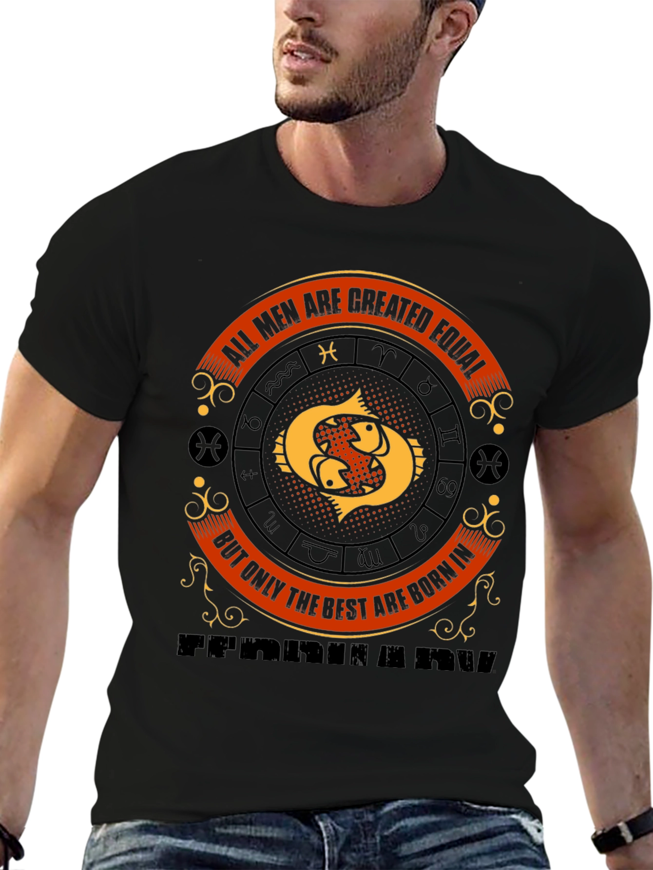 Pisces Zodiac Birthday T-Shirt - Born in February