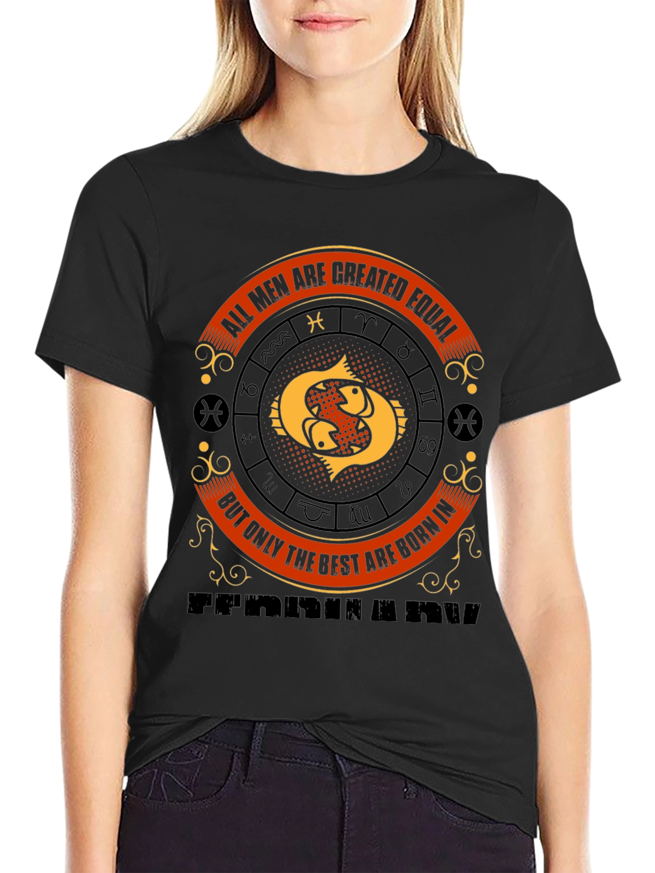 Pisces Zodiac Birthday T-Shirt - Born in February