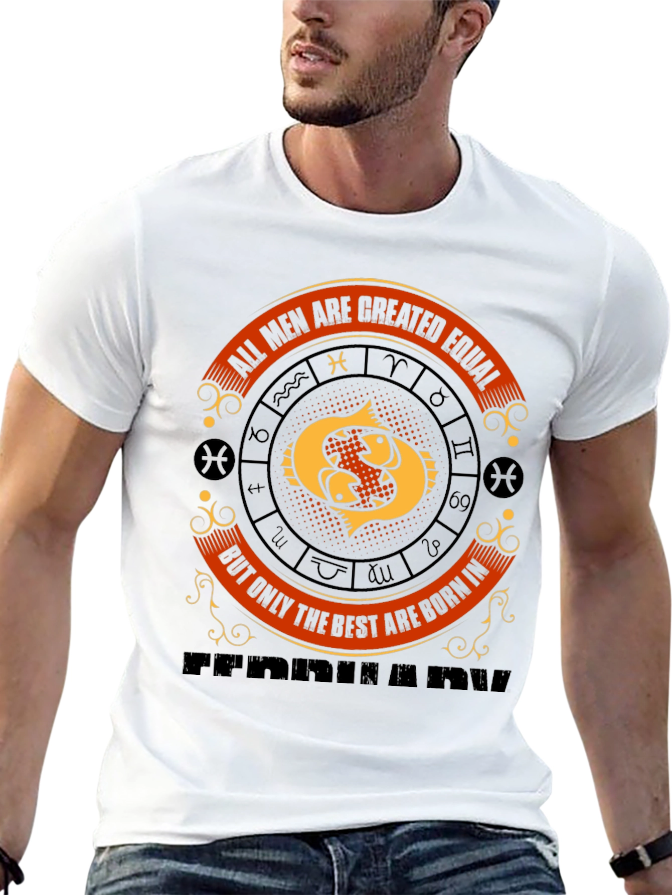 Pisces Zodiac Birthday T-Shirt - Born in February