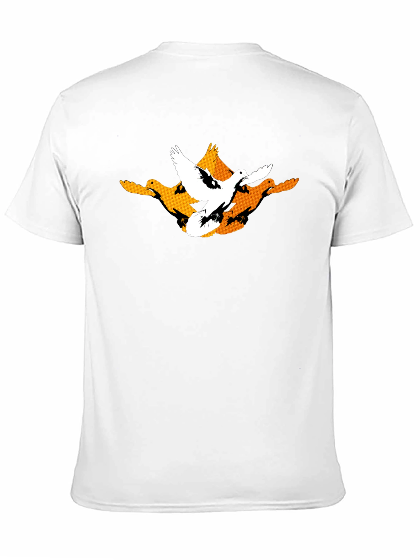 Mens Black Graphic Tee - Flying Ducks Design