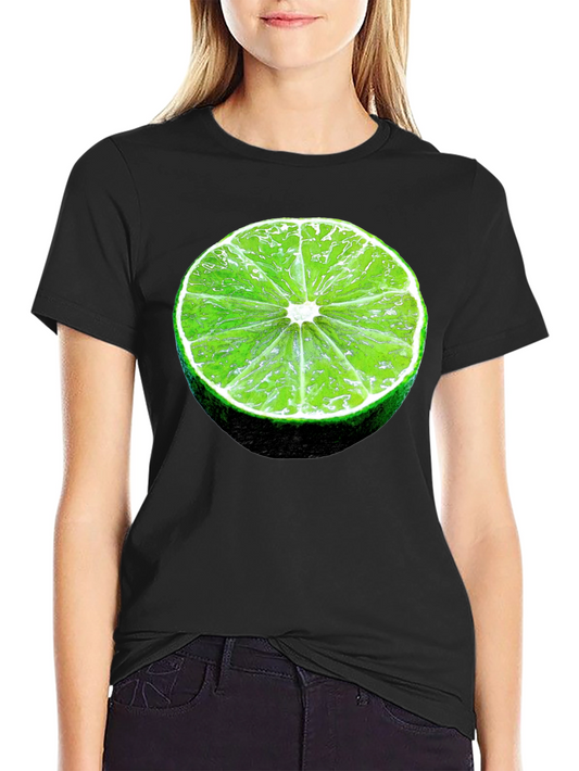 Lime Slice Graphic Black T-Shirt