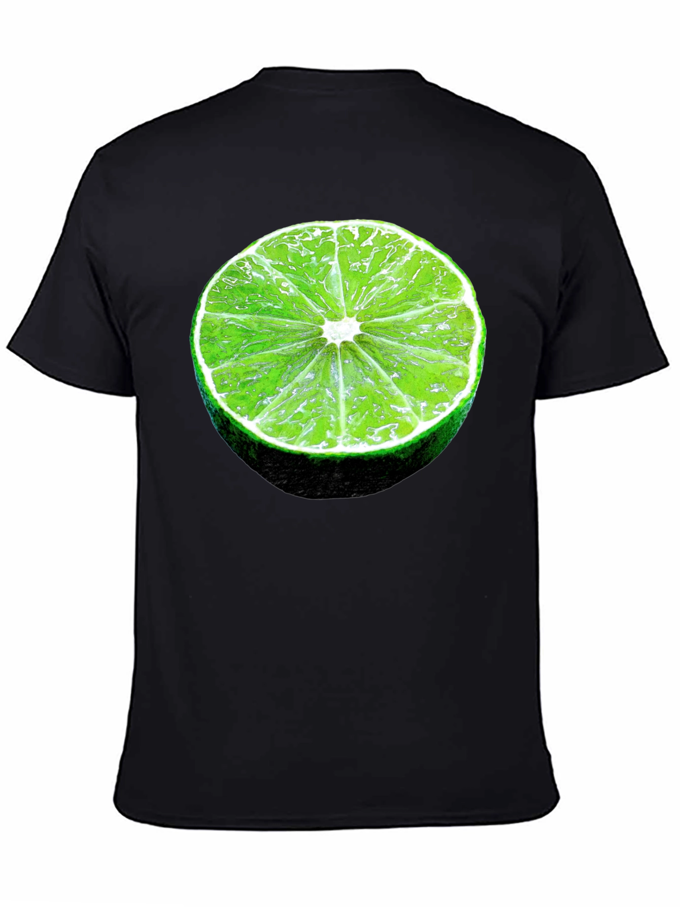 Lime Slice Graphic Black T-Shirt