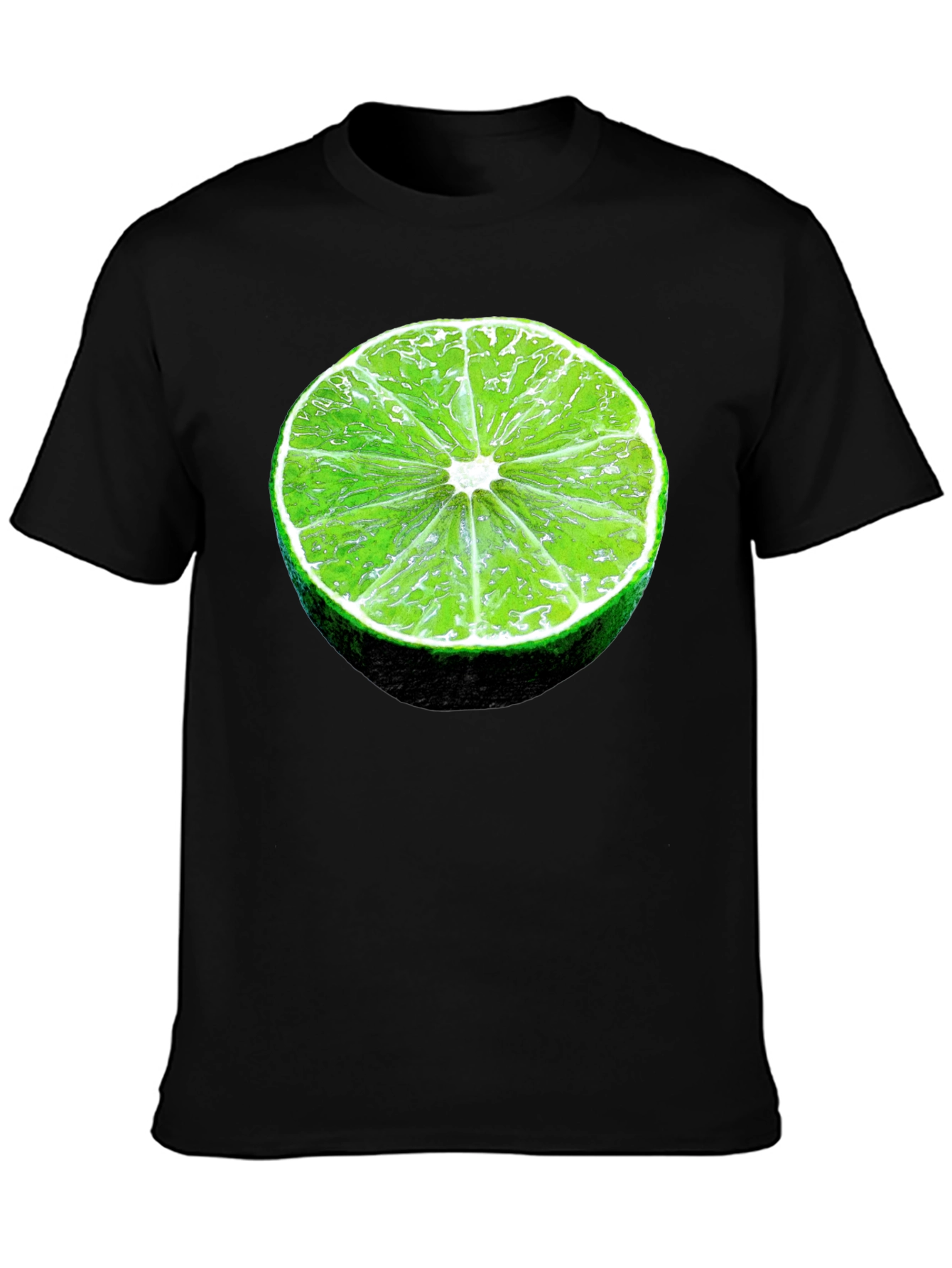 Lime Slice Graphic Black T-Shirt
