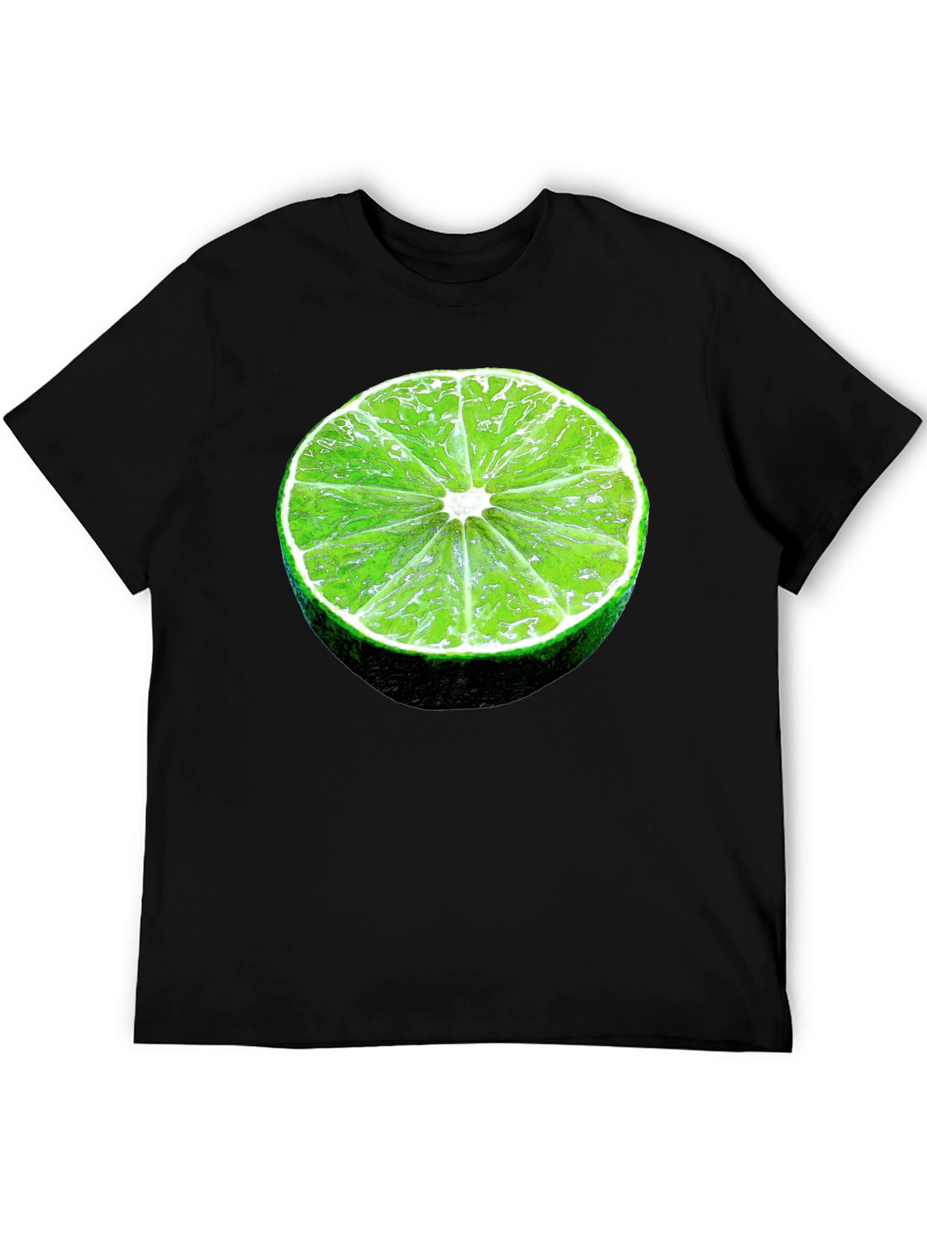 Lime Slice Graphic Black T-Shirt