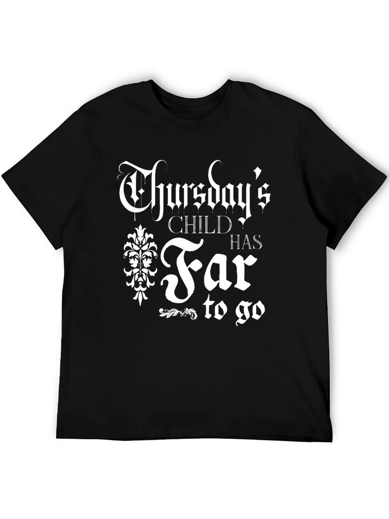 Thursdays Child T-Shirt - Gothic Style Black Tee