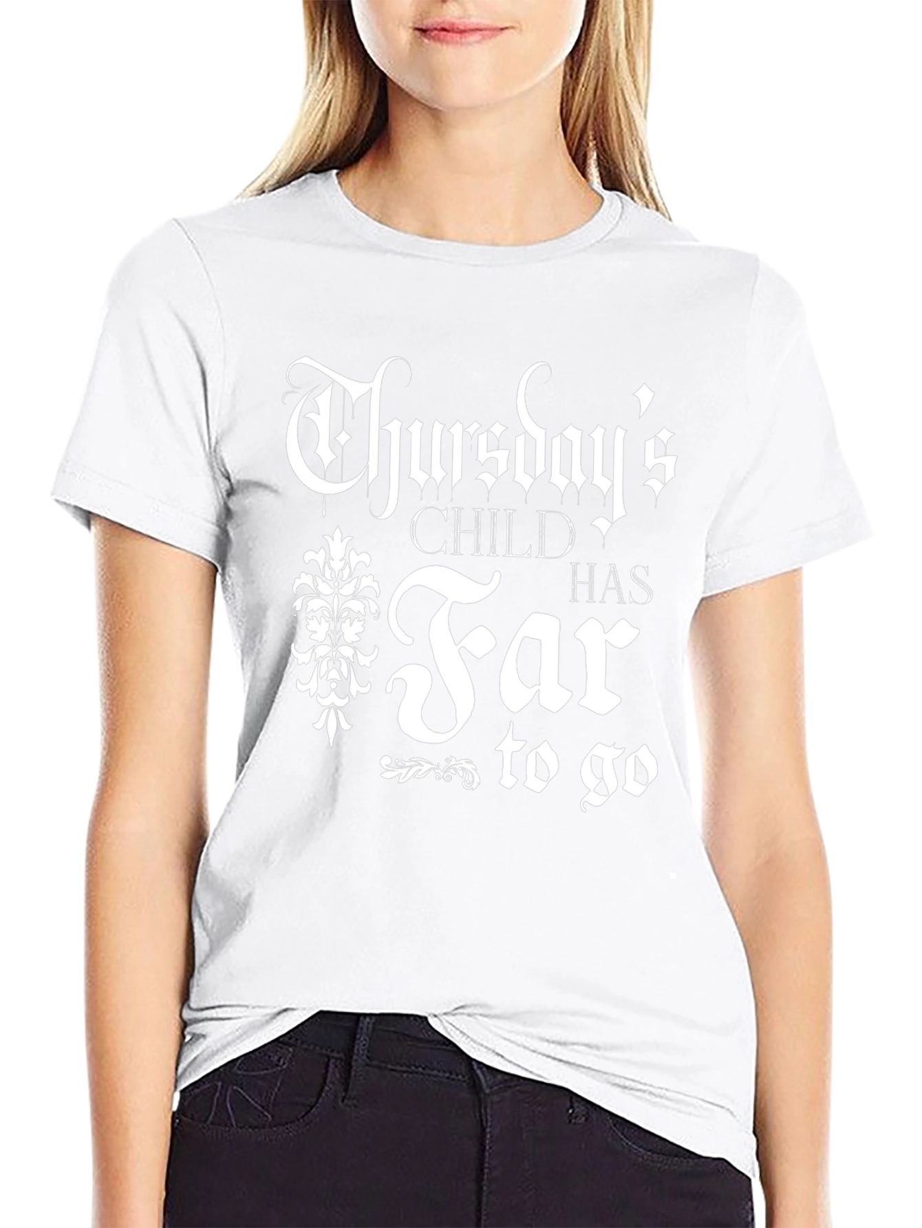 Thursdays Child T-Shirt - Gothic Style Black Tee