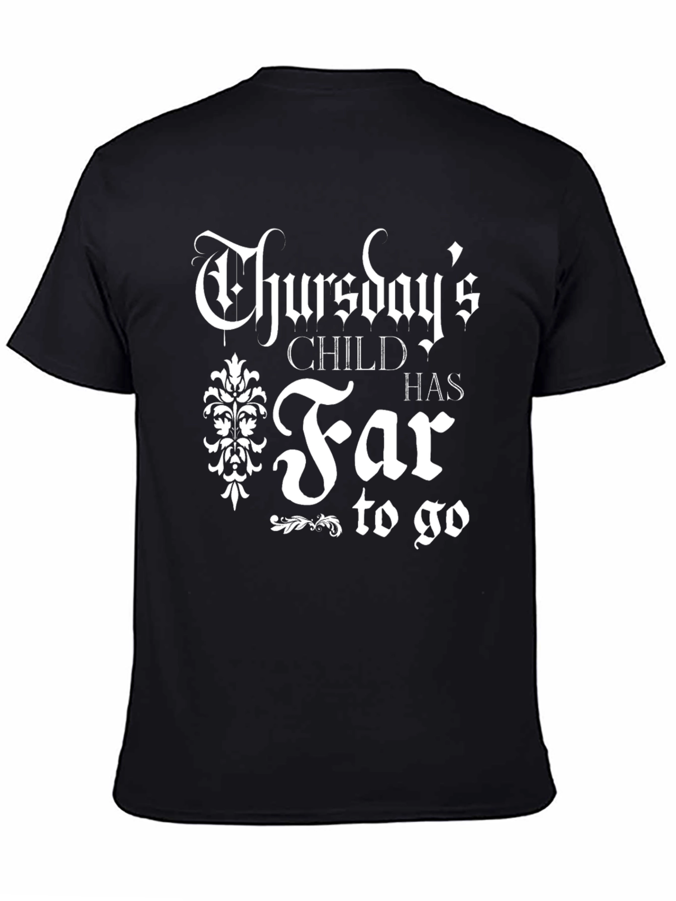 Thursdays Child T-Shirt - Gothic Style Black Tee