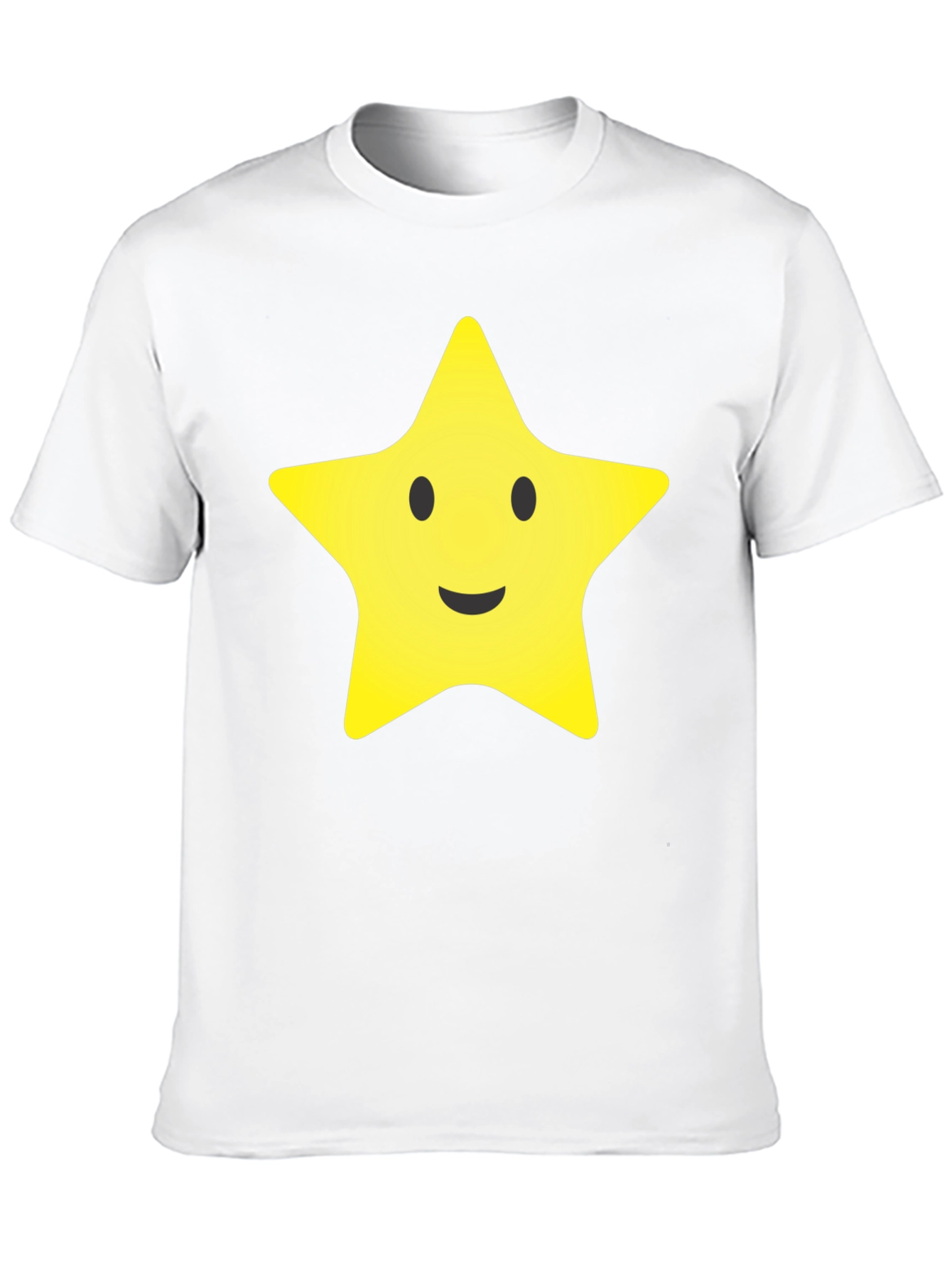 Smiling Star Graphic Tee - Black