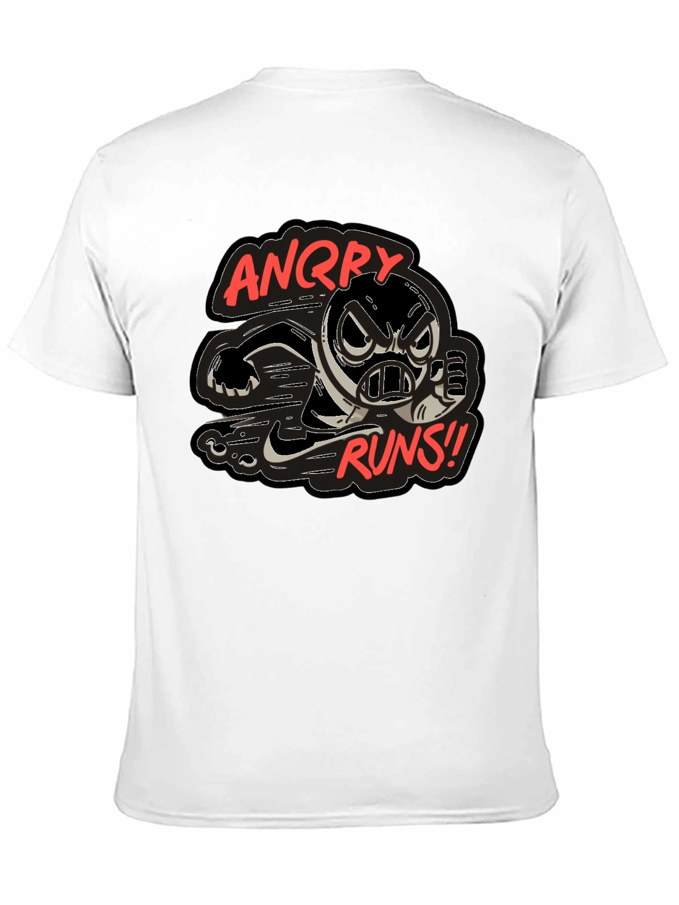 Angry Runs T-Shirt - Cartoon Graphic Tee