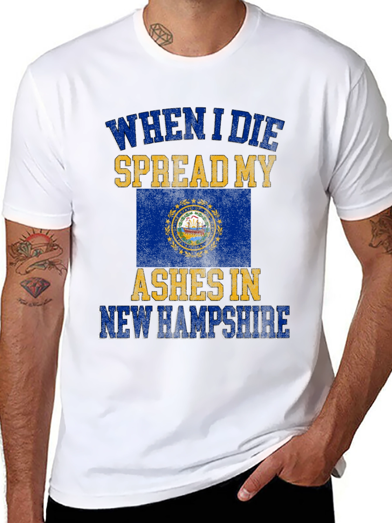 New Hampshire Ashes T-Shirt - Funny State Pride Tee