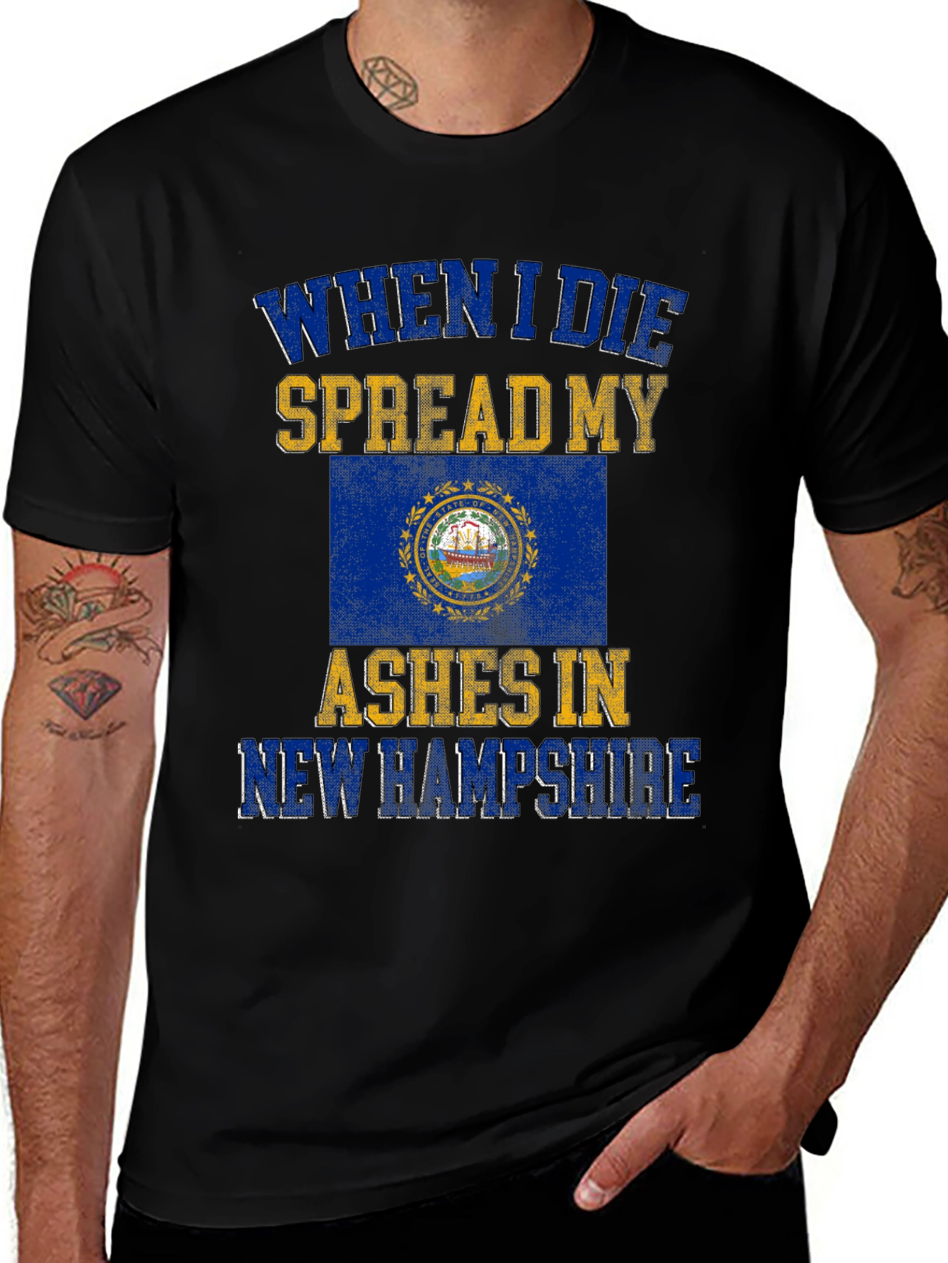 New Hampshire Ashes T-Shirt - Funny State Pride Tee
