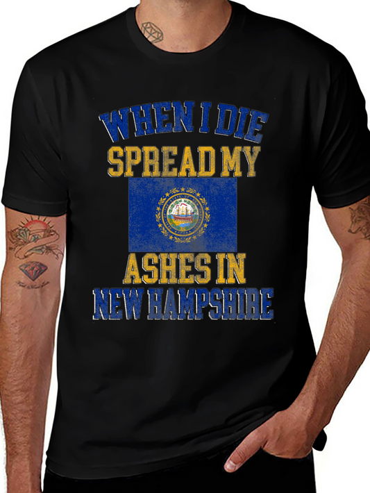 New Hampshire Ashes T-Shirt - Funny State Pride Tee