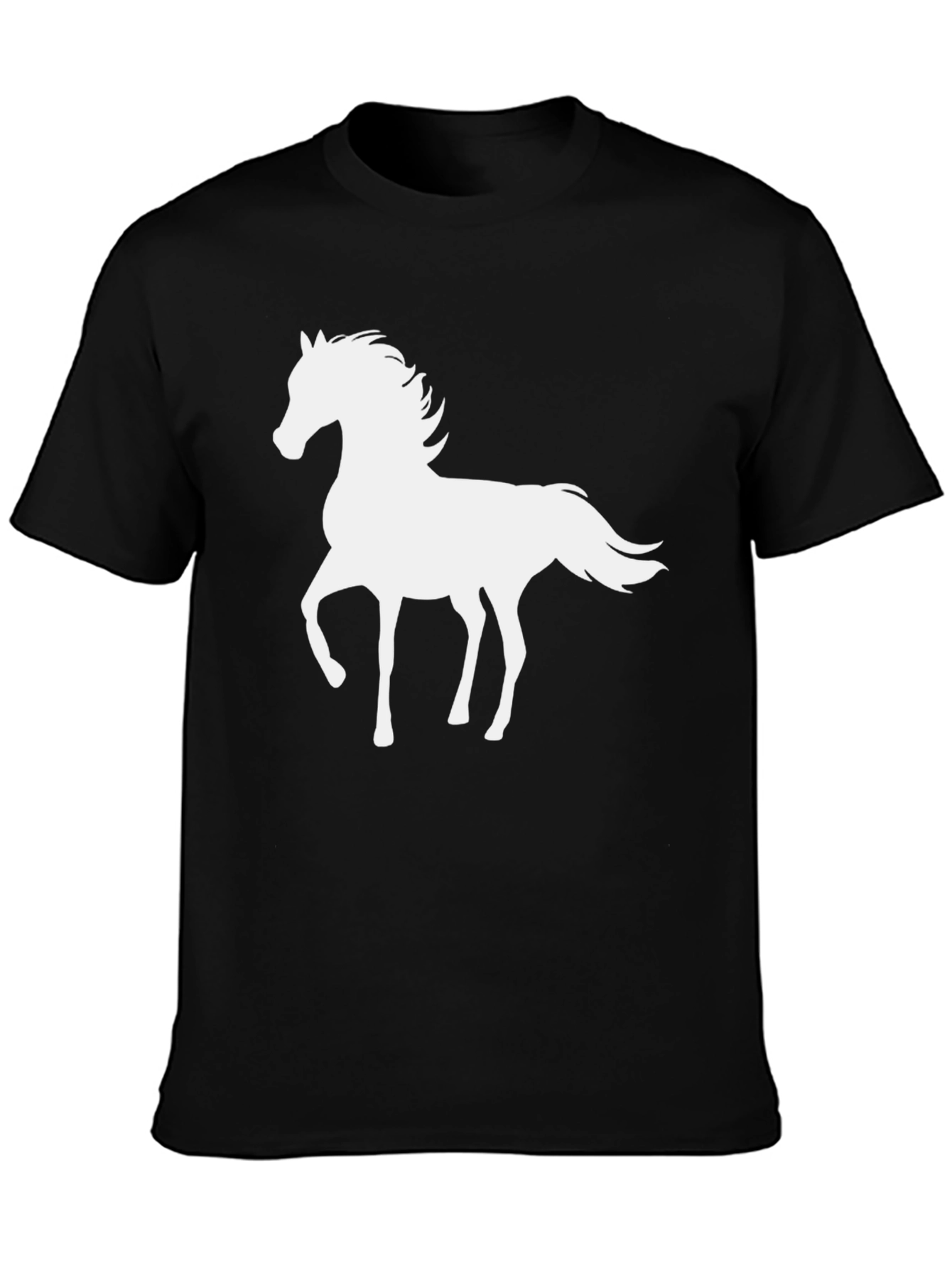 Horse Silhouette Black T-Shirt