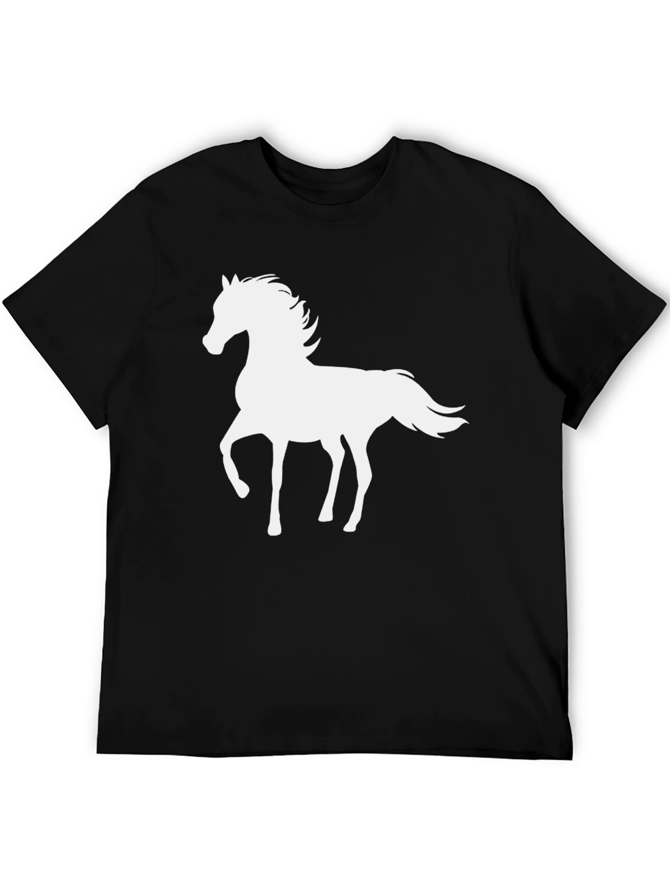 Horse Silhouette Black T-Shirt
