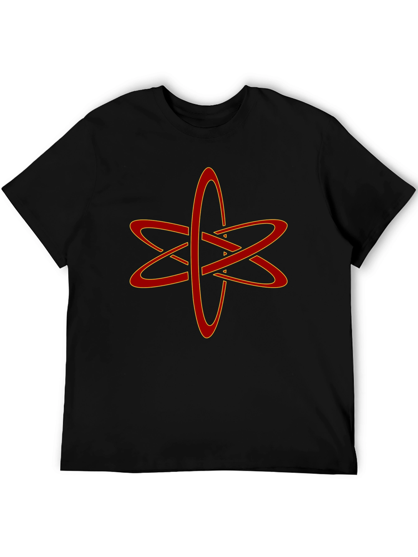 Atomic Symbol Graphic Tee - Black Cotton Blend T-Shirt