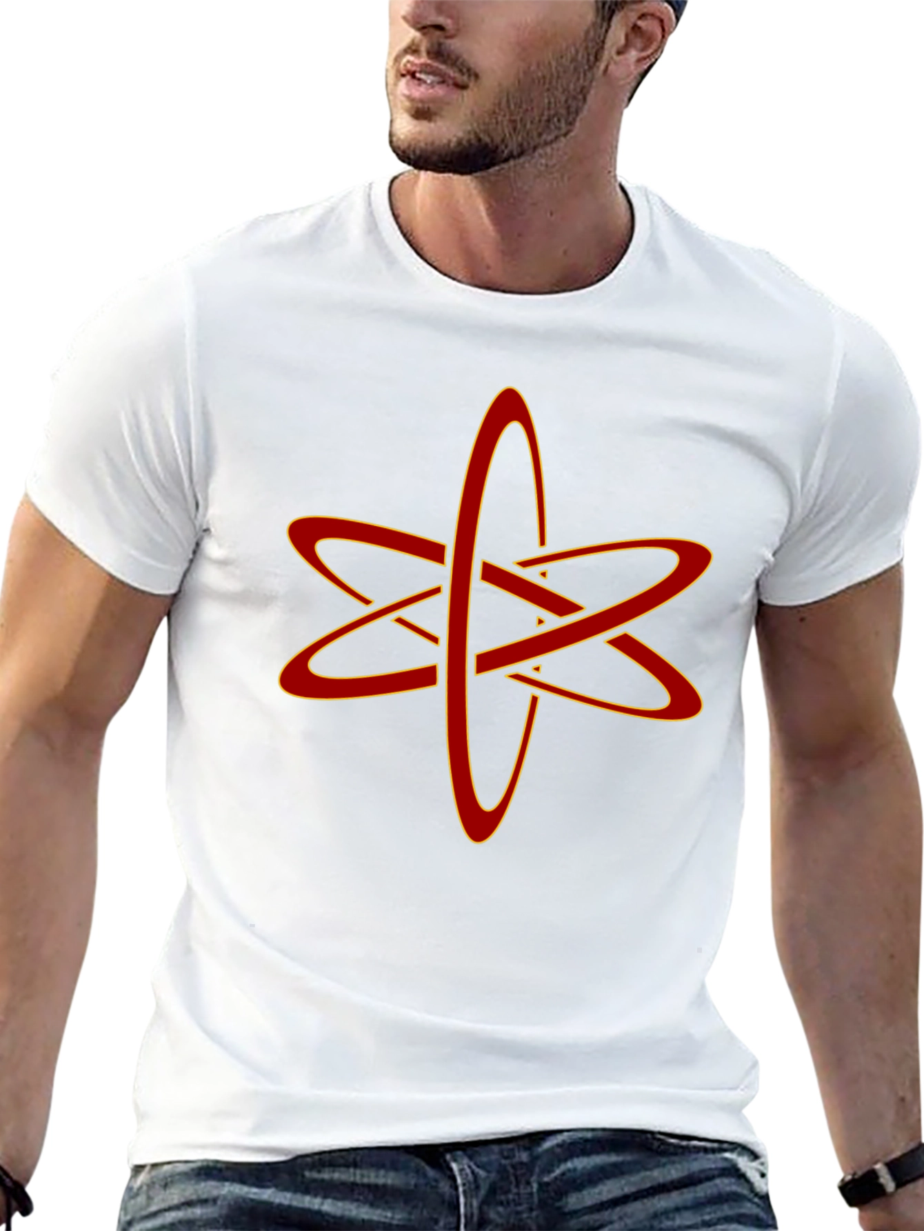 Atomic Symbol Graphic Tee - Black Cotton Blend T-Shirt