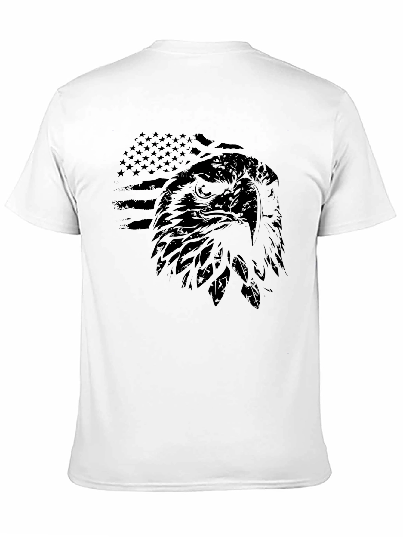 American Eagle Graphic Tee - Black Patriotic T-Shirt