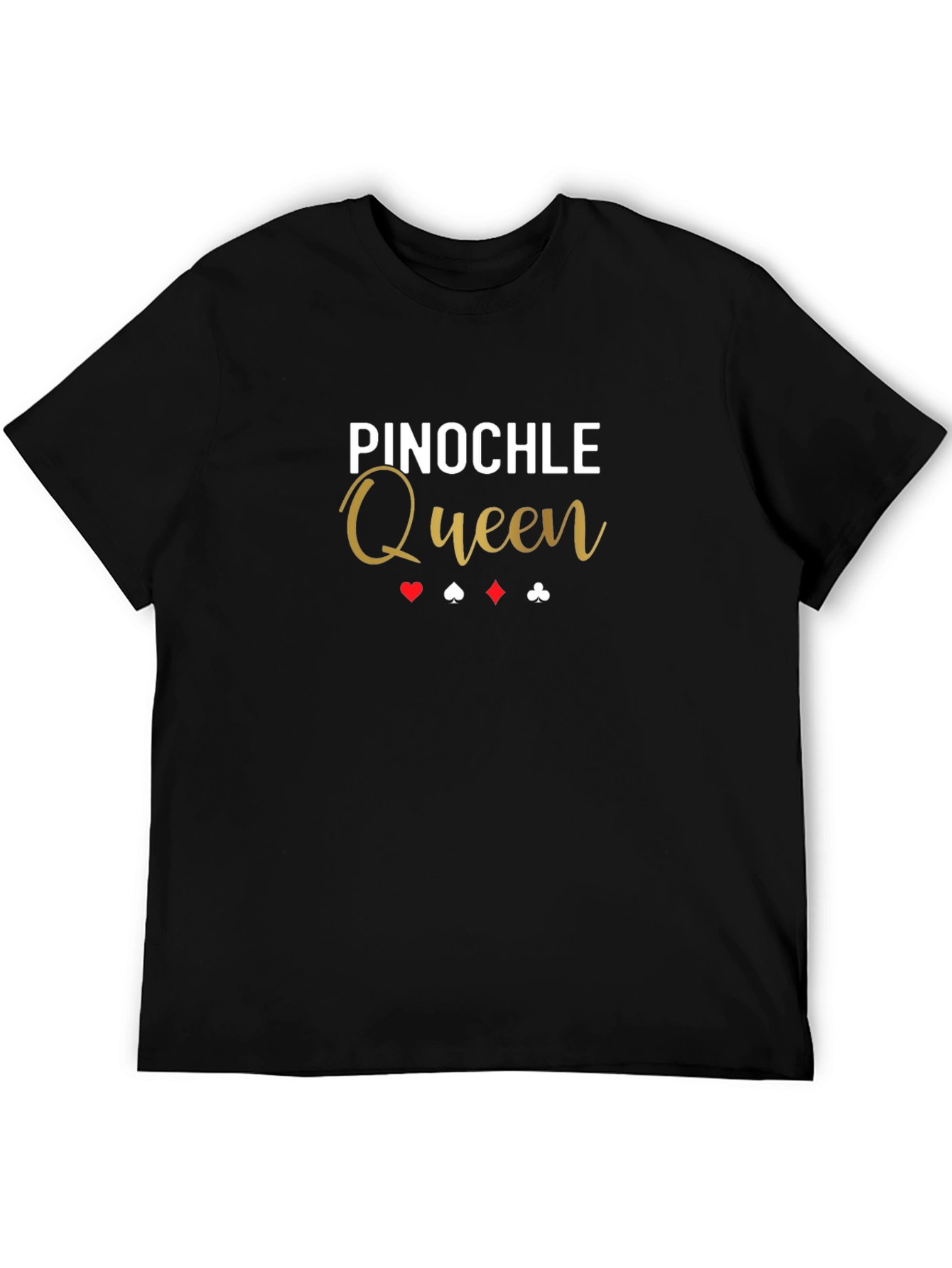 Pinochle Queen Black T-Shirt