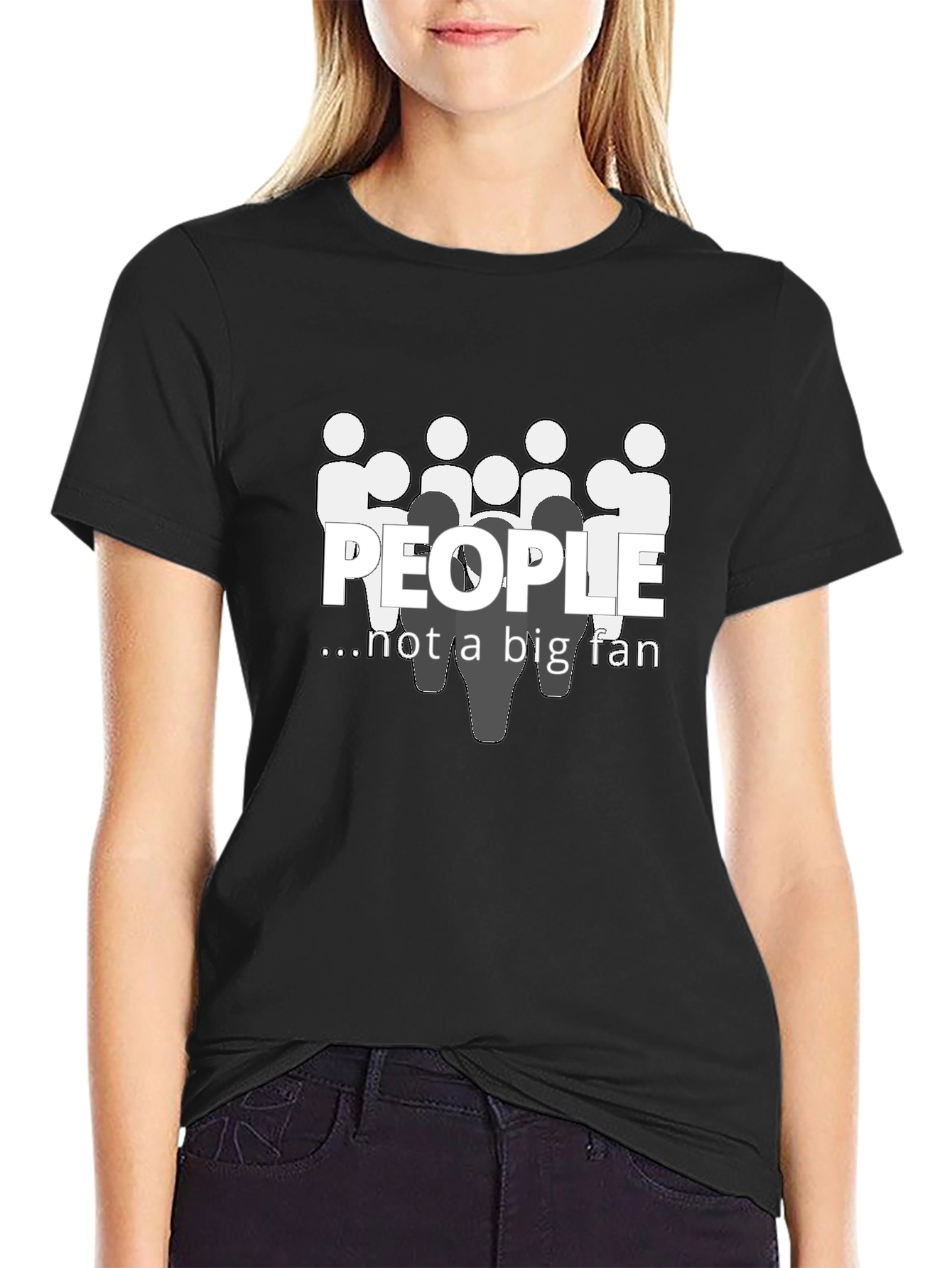 People Not A Big Fan Graphic T-Shirt Black