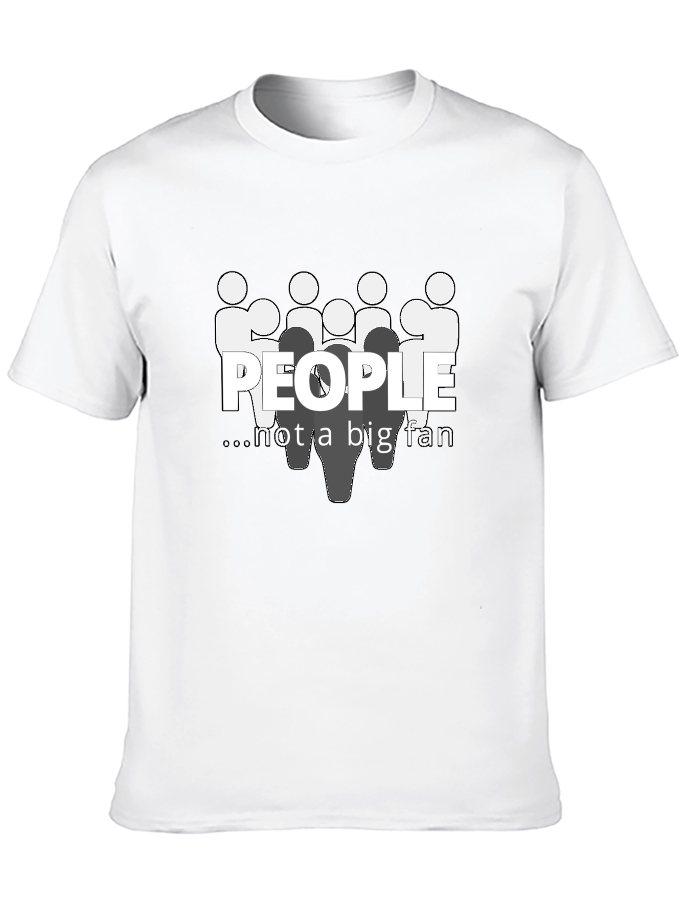 People Not A Big Fan Graphic T-Shirt Black
