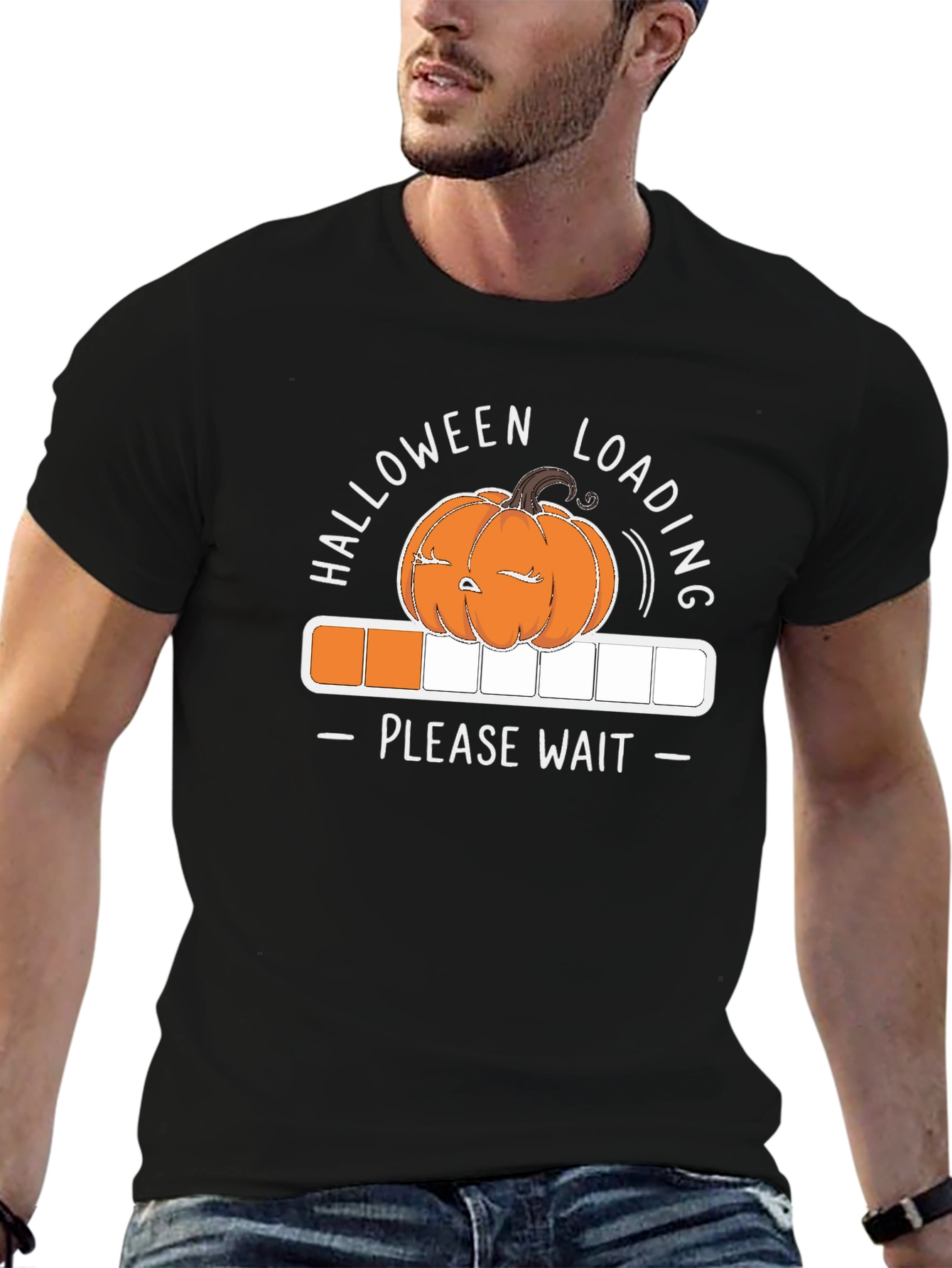 Halloween Loading T-Shirt - Please Wait - Pumpkin