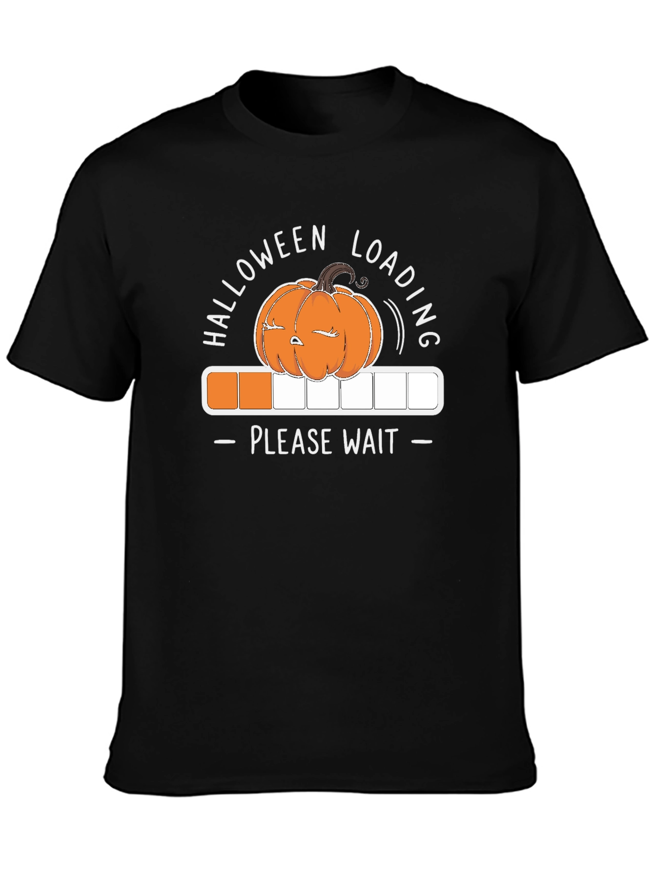 Halloween Loading T-Shirt - Please Wait - Pumpkin
