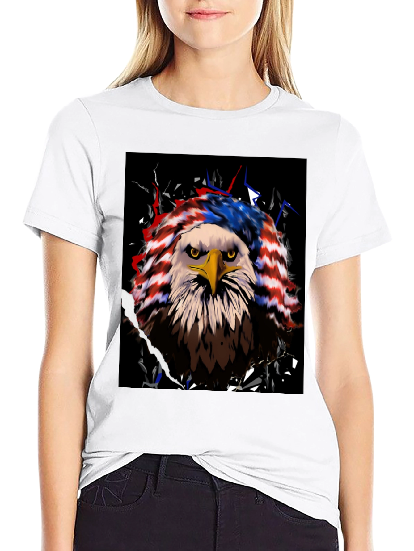 Eagle Flag Graphic Tee - Patriotic USA Pride