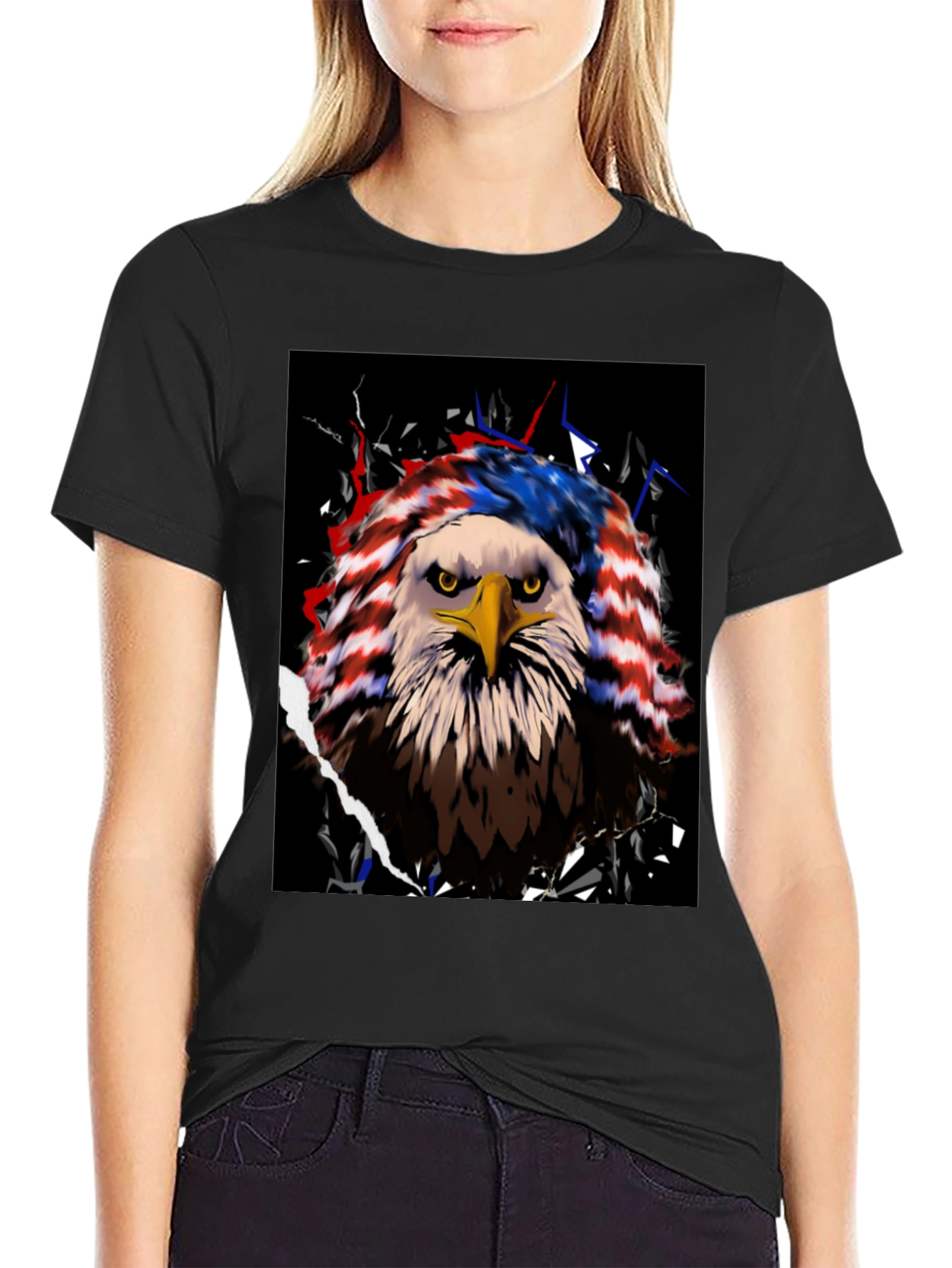 Eagle Flag Graphic Tee - Patriotic USA Pride