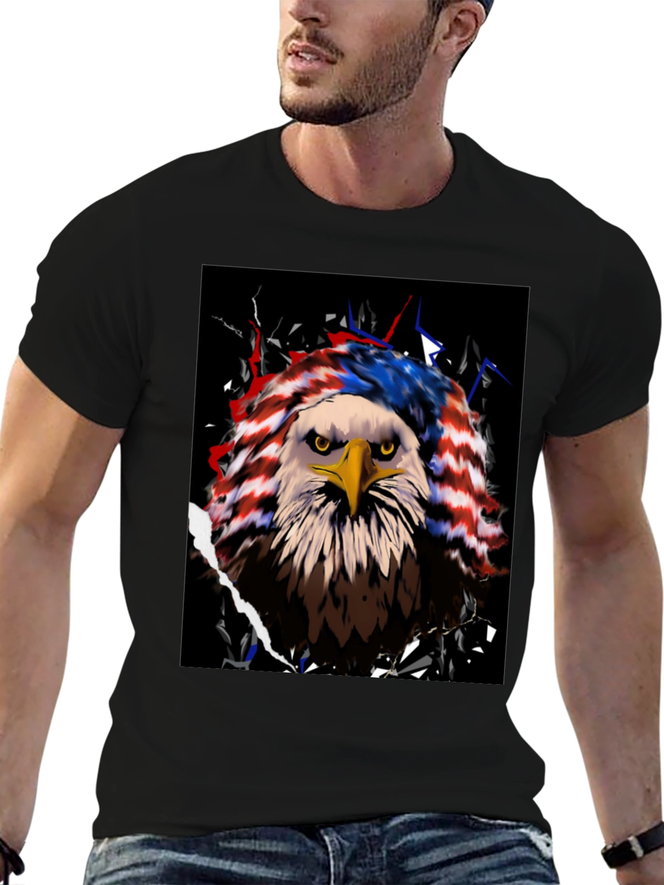Eagle Flag Graphic Tee - Patriotic USA Pride
