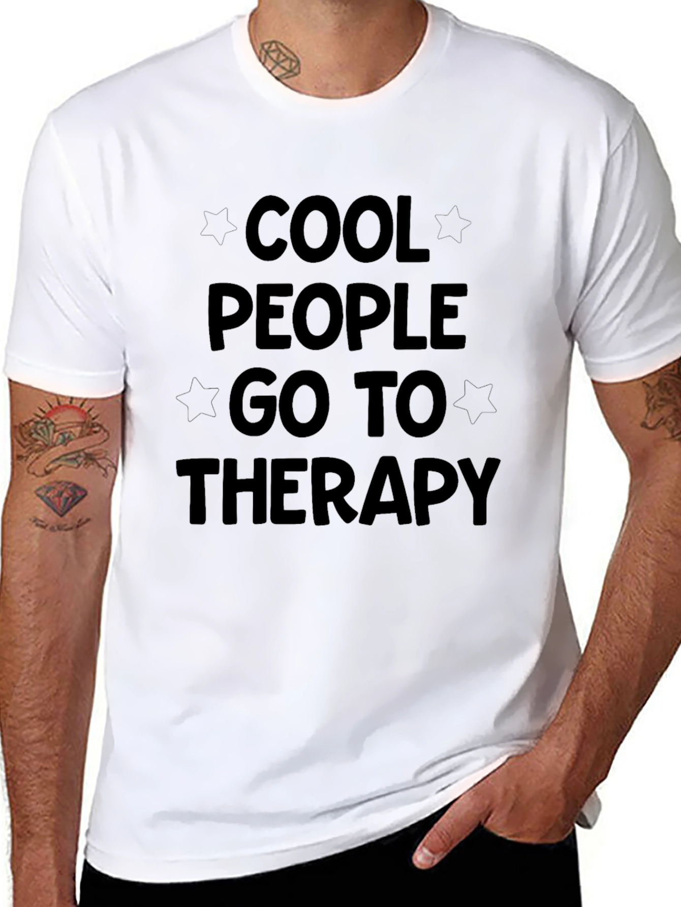 Cool People Go To Therapy Black T-Shirt