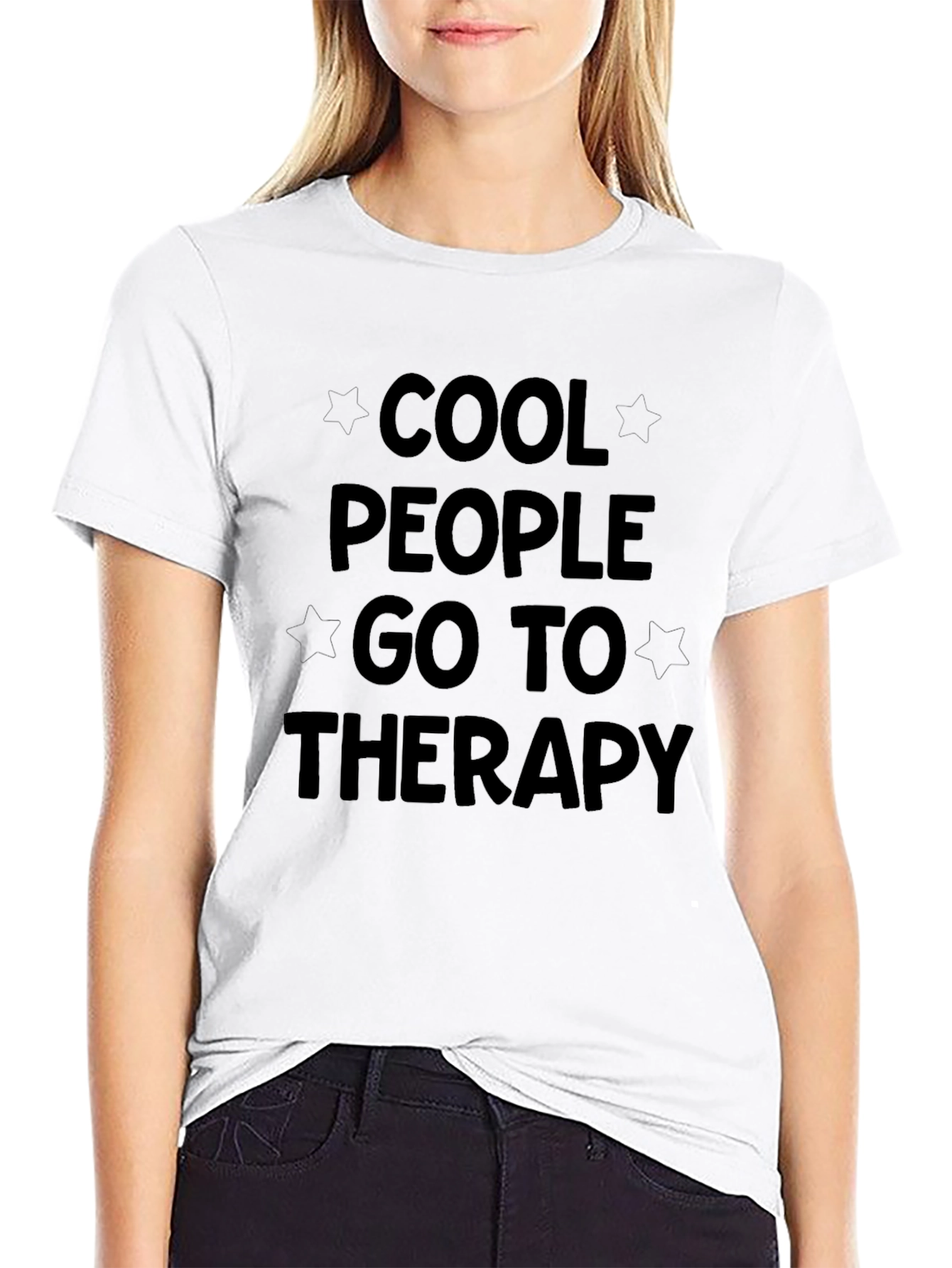 Cool People Go To Therapy Black T-Shirt