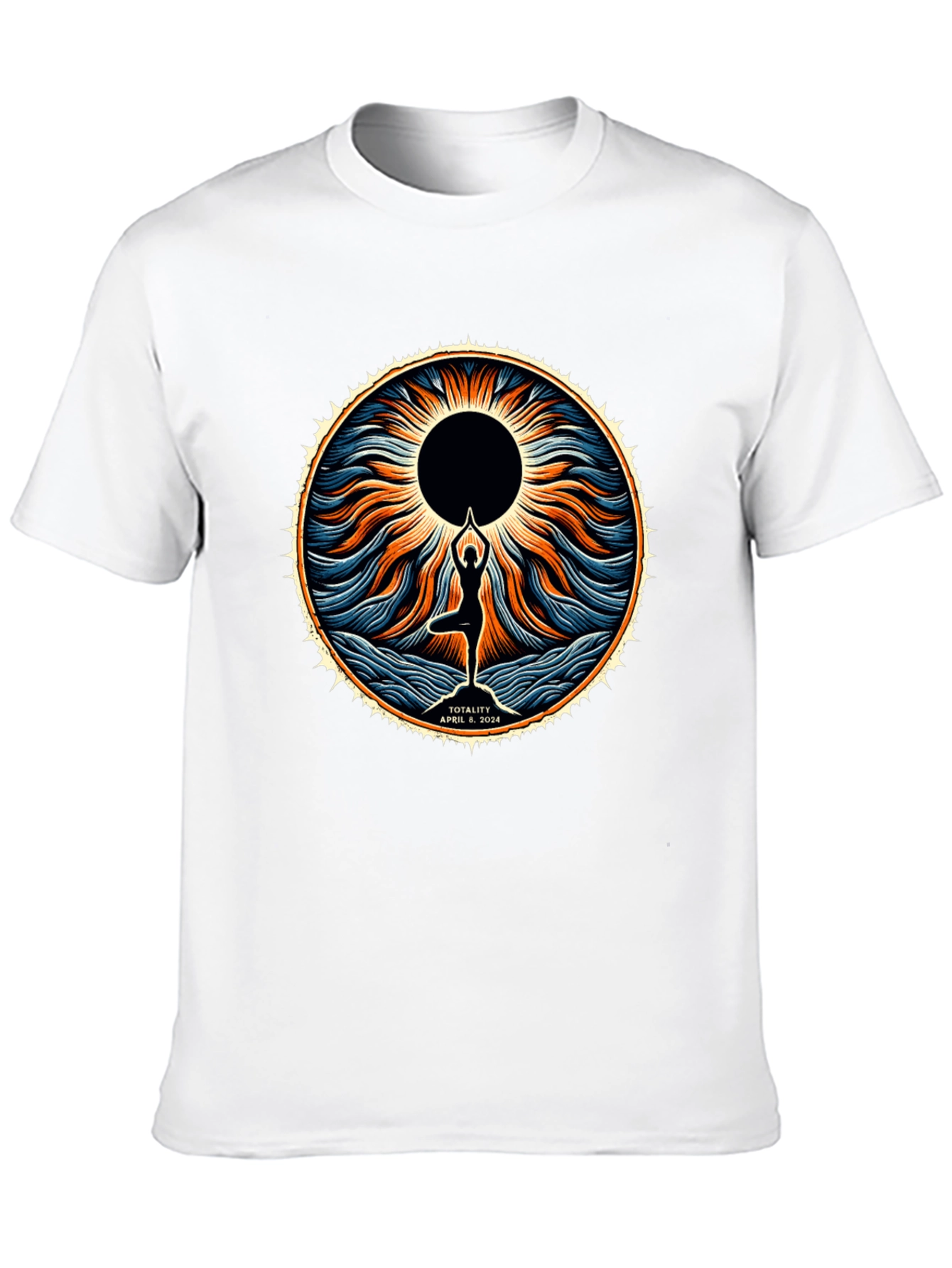 Totality April 8 2024 Yoga Eclipse T-Shirt