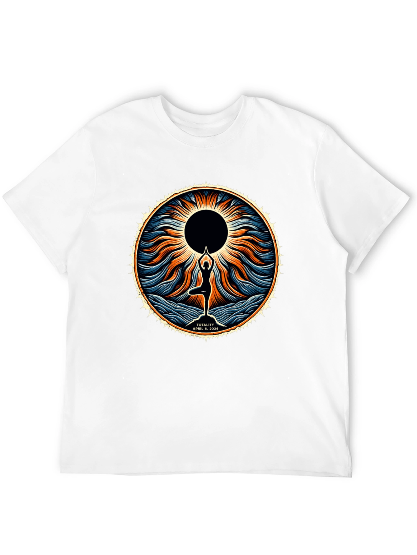 Totality April 8 2024 Yoga Eclipse T-Shirt