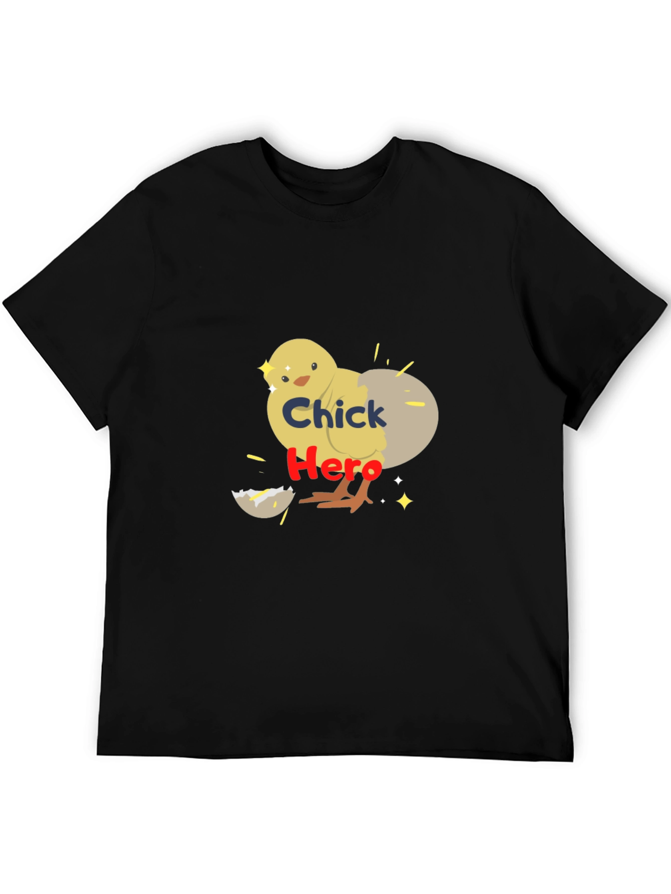 Chick Hero Graphic Tee - Black Cotton T-Shirt