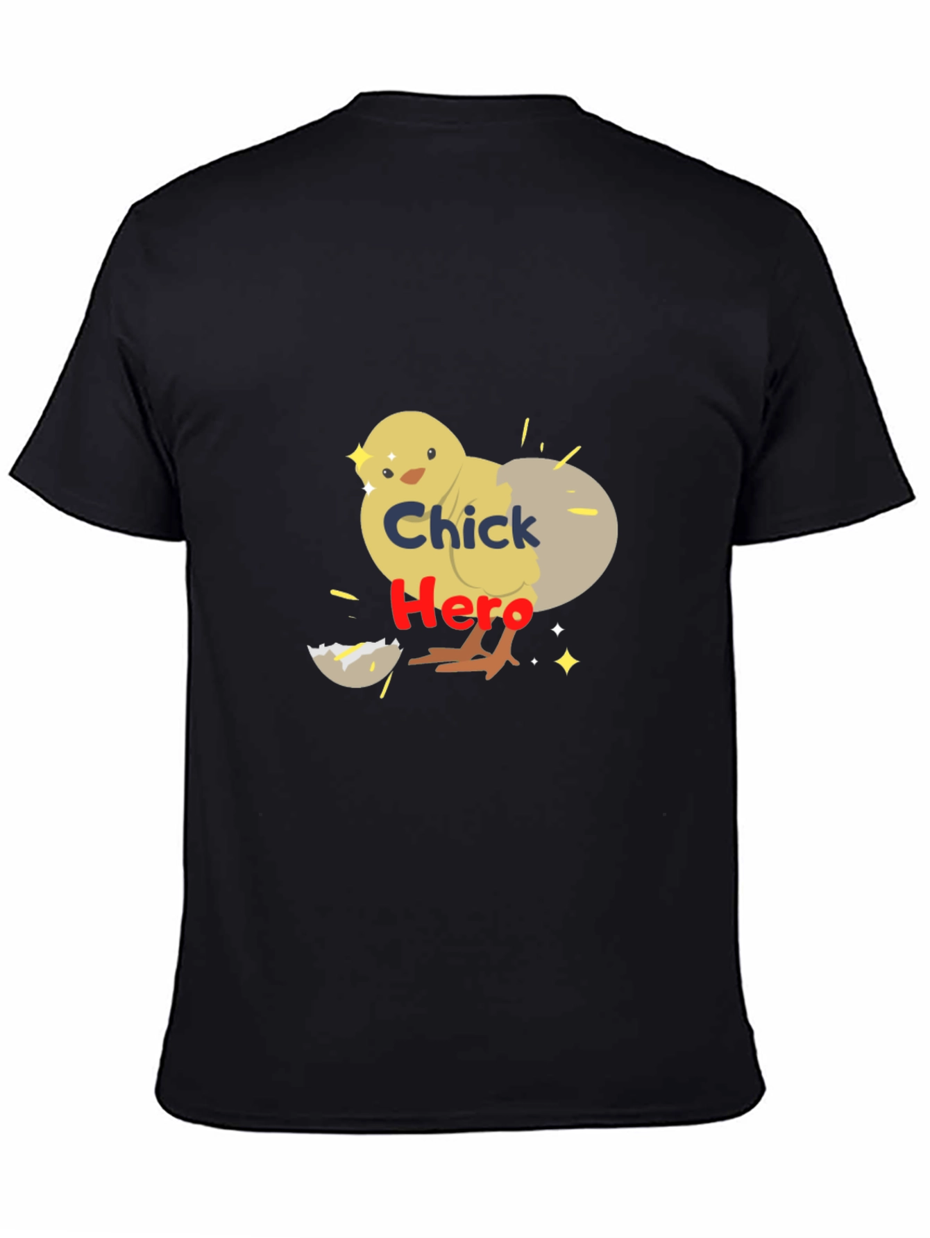 Chick Hero Graphic Tee - Black Cotton T-Shirt