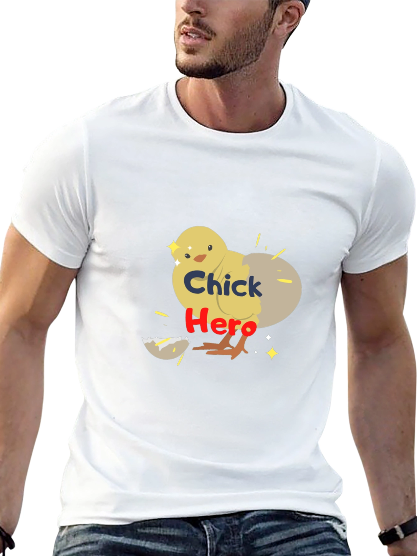 Chick Hero Graphic Tee - Black Cotton T-Shirt
