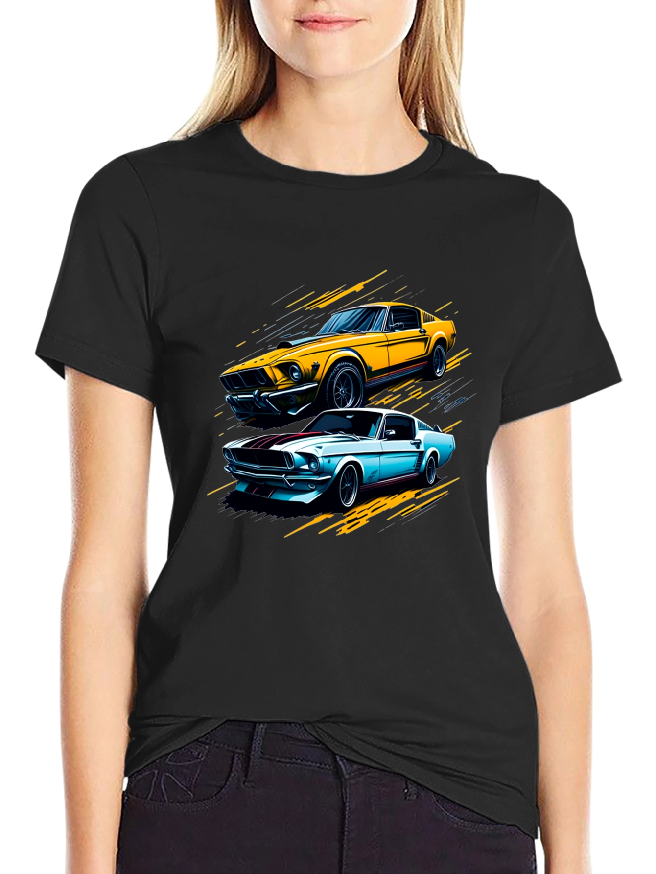 Classic Car Graphic Tee - Black