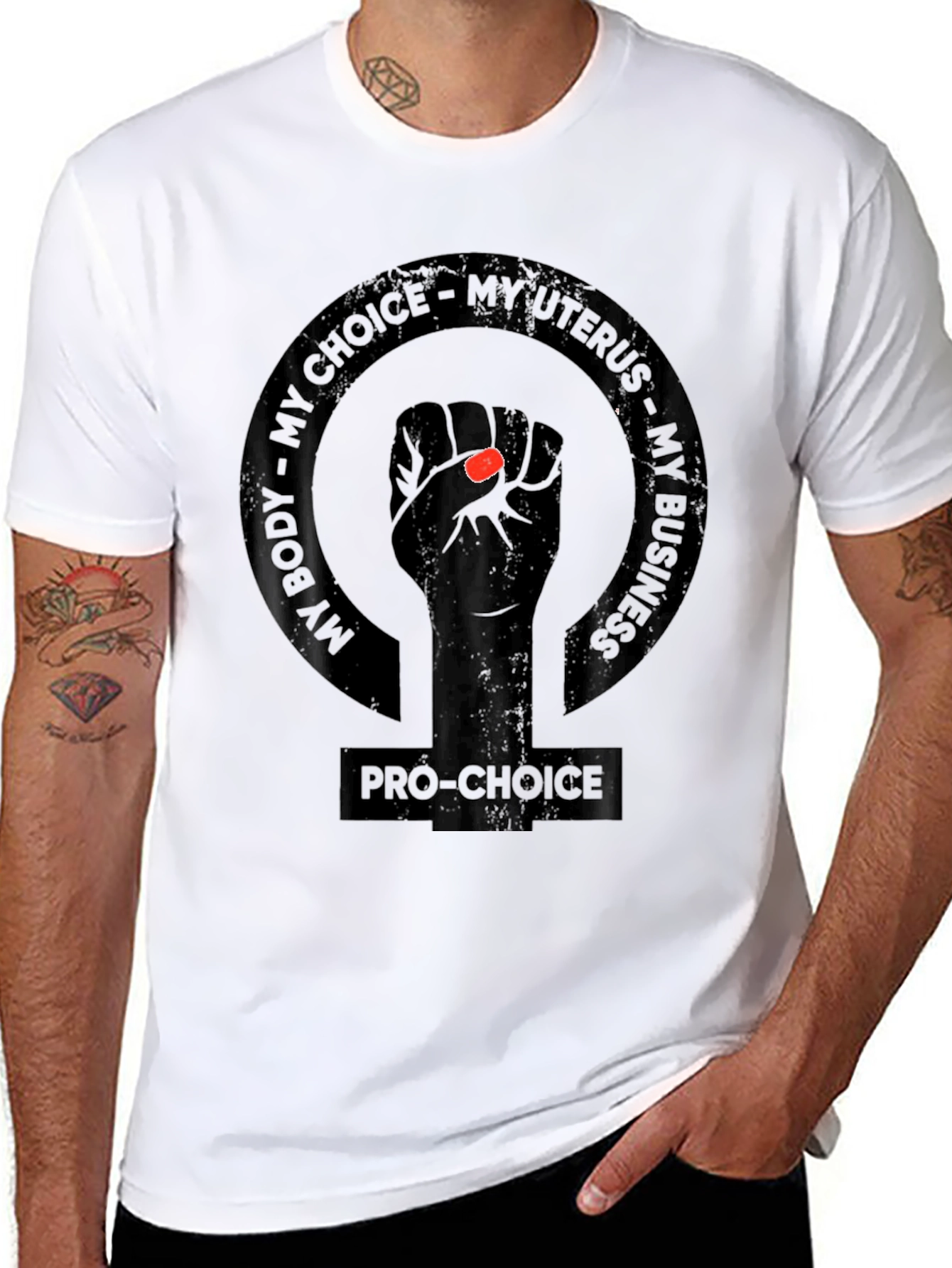 Pro-Choice My Body My Choice Black T-Shirt