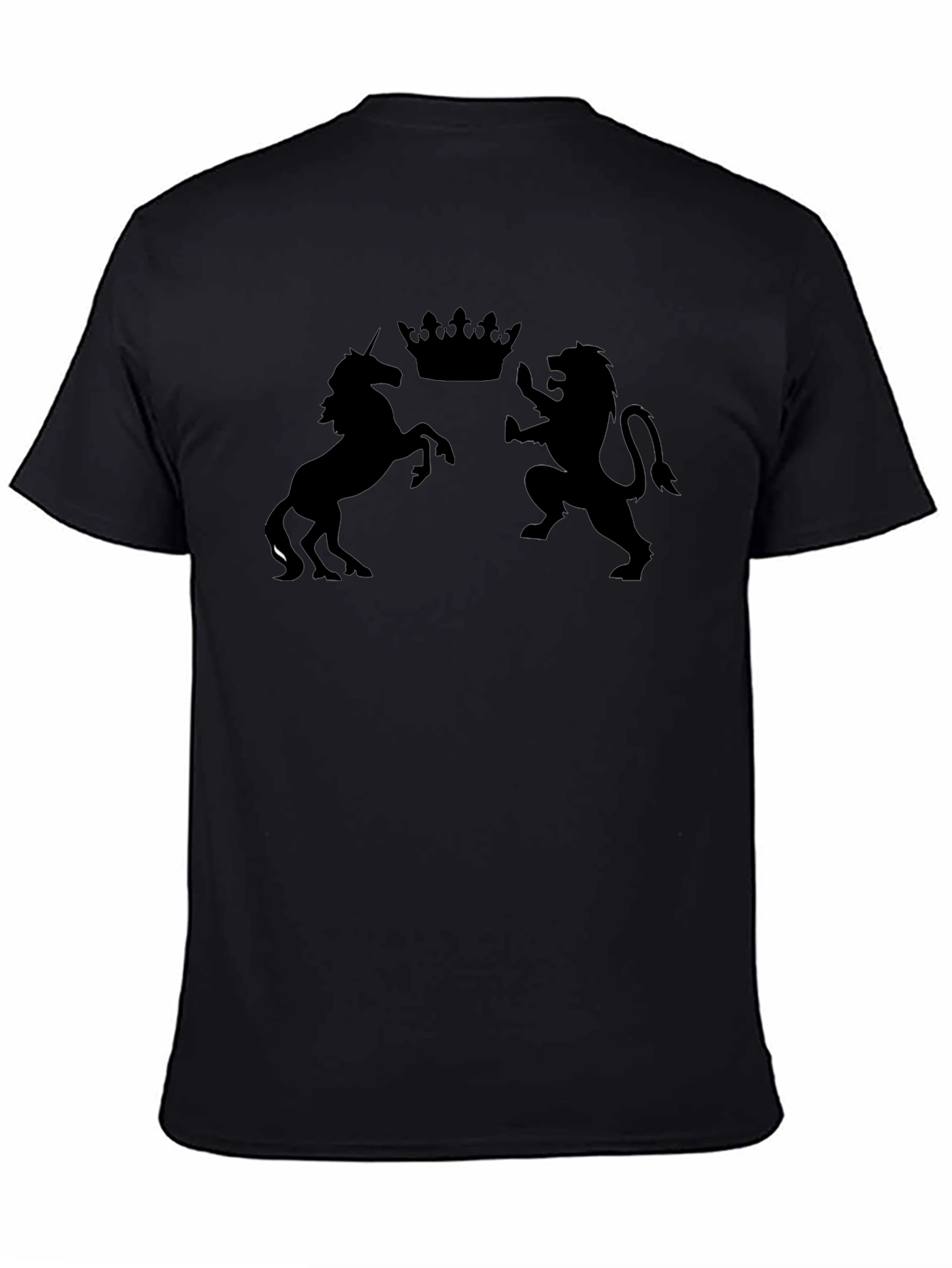 Black Unicorn & Lion Graphic Tee