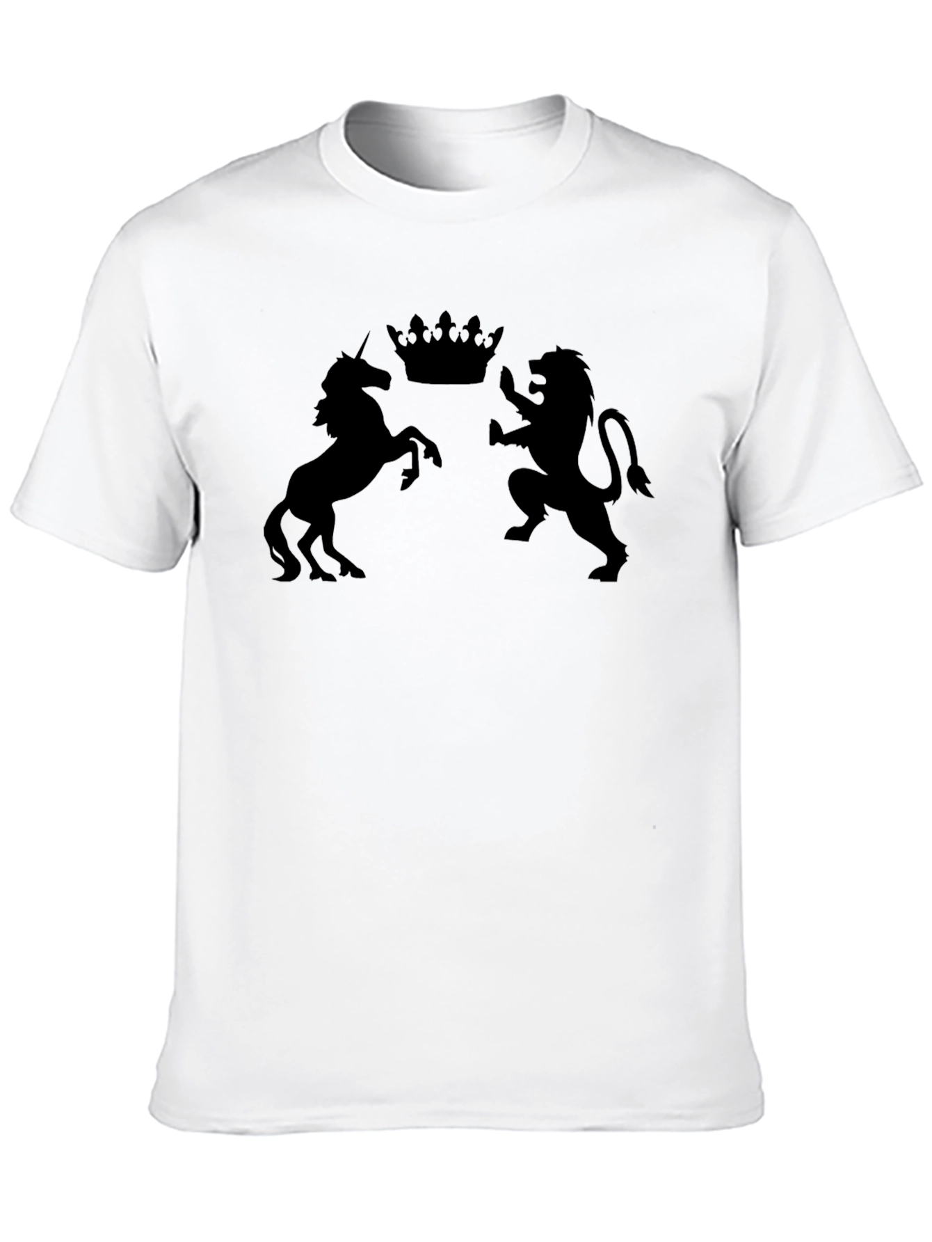 Black Unicorn & Lion Graphic Tee